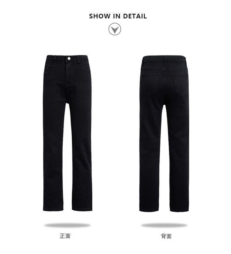 Low Rise Cropped Straight Leg Jeans (Various Designs) Product Image