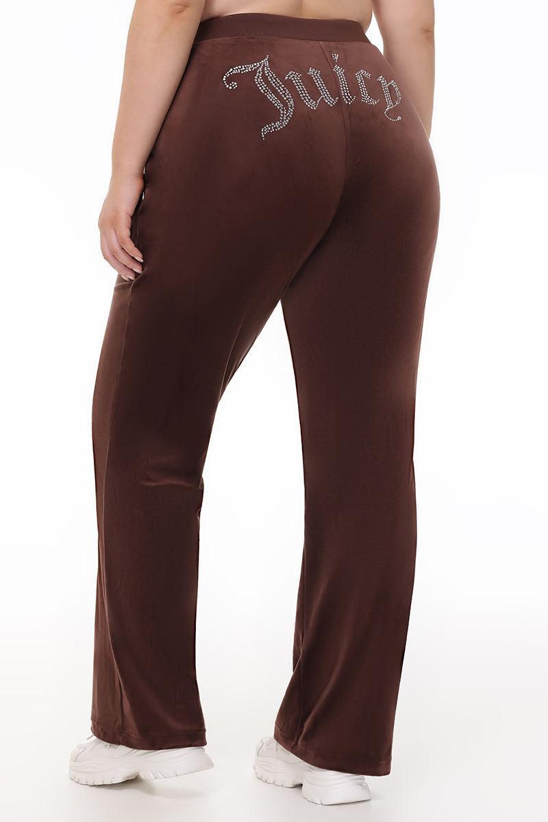 Plus-Size OG Big Bling Velour Track Pants Product Image