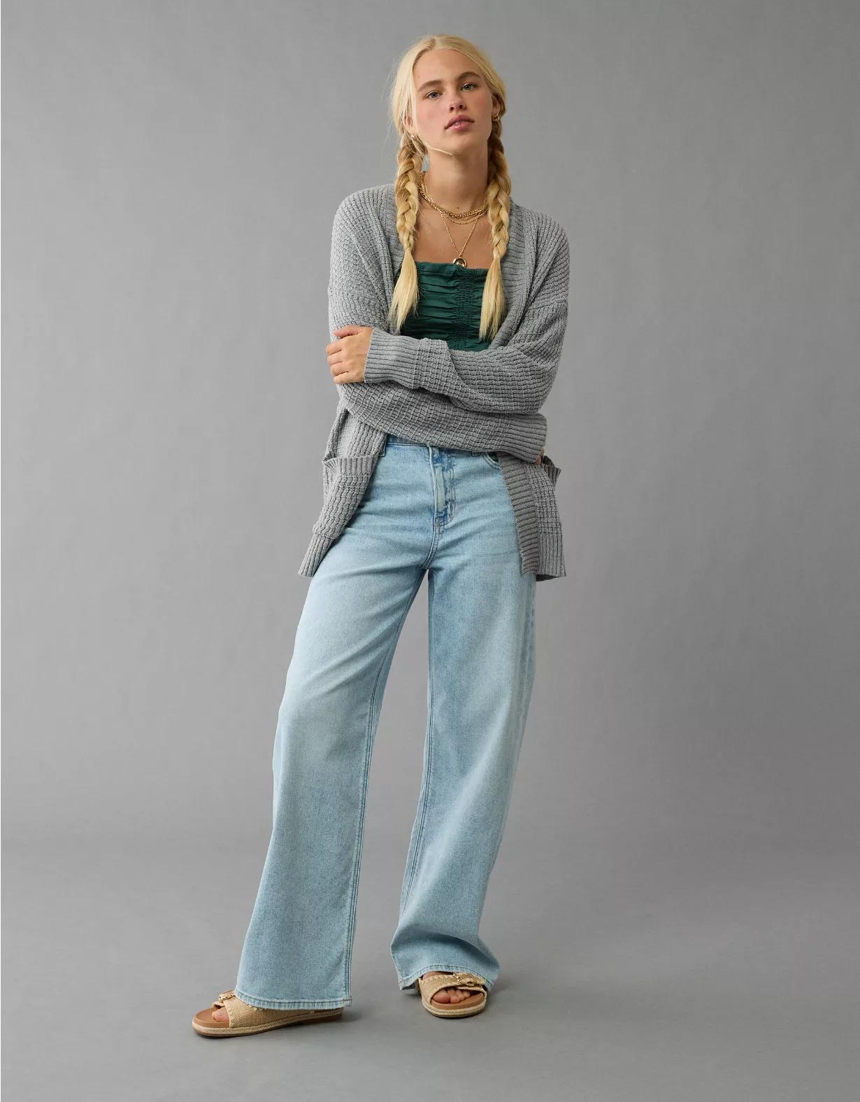 AE Open Knit Cardigan Product Image