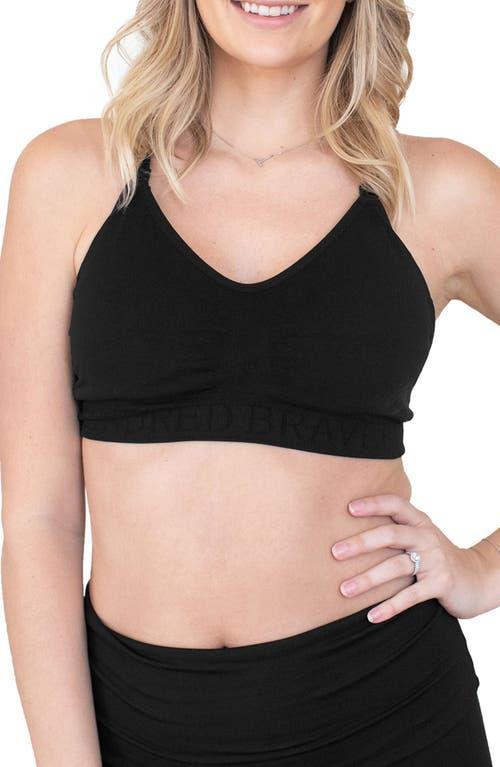Kindred Bravely Women's Sublime Sports Pumping + Nursing Hands-Free Bra - Black S: Light Support, Racerback Product Image