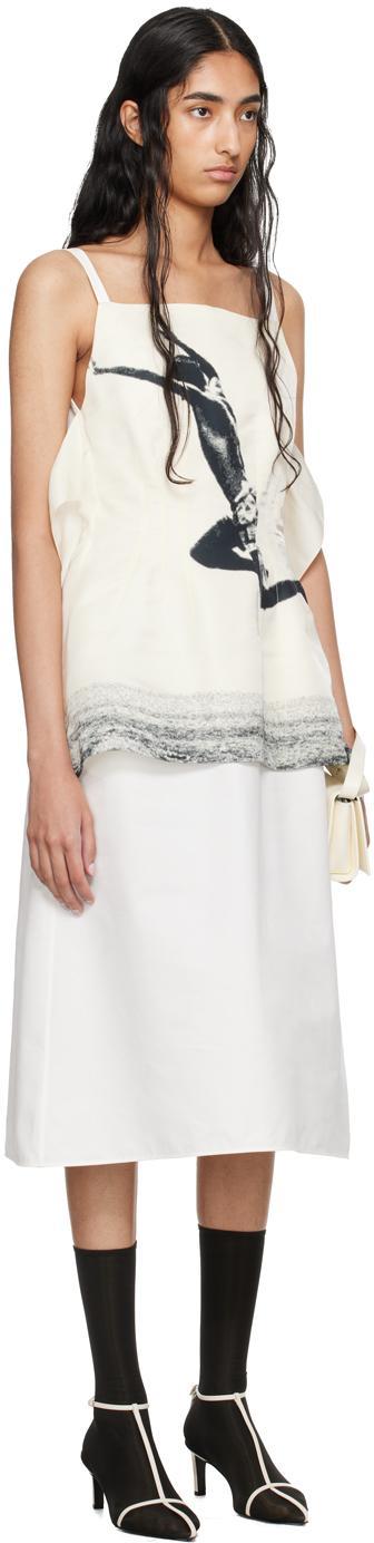 JIL SANDER Pattern Medium Length Dress In White Product Image