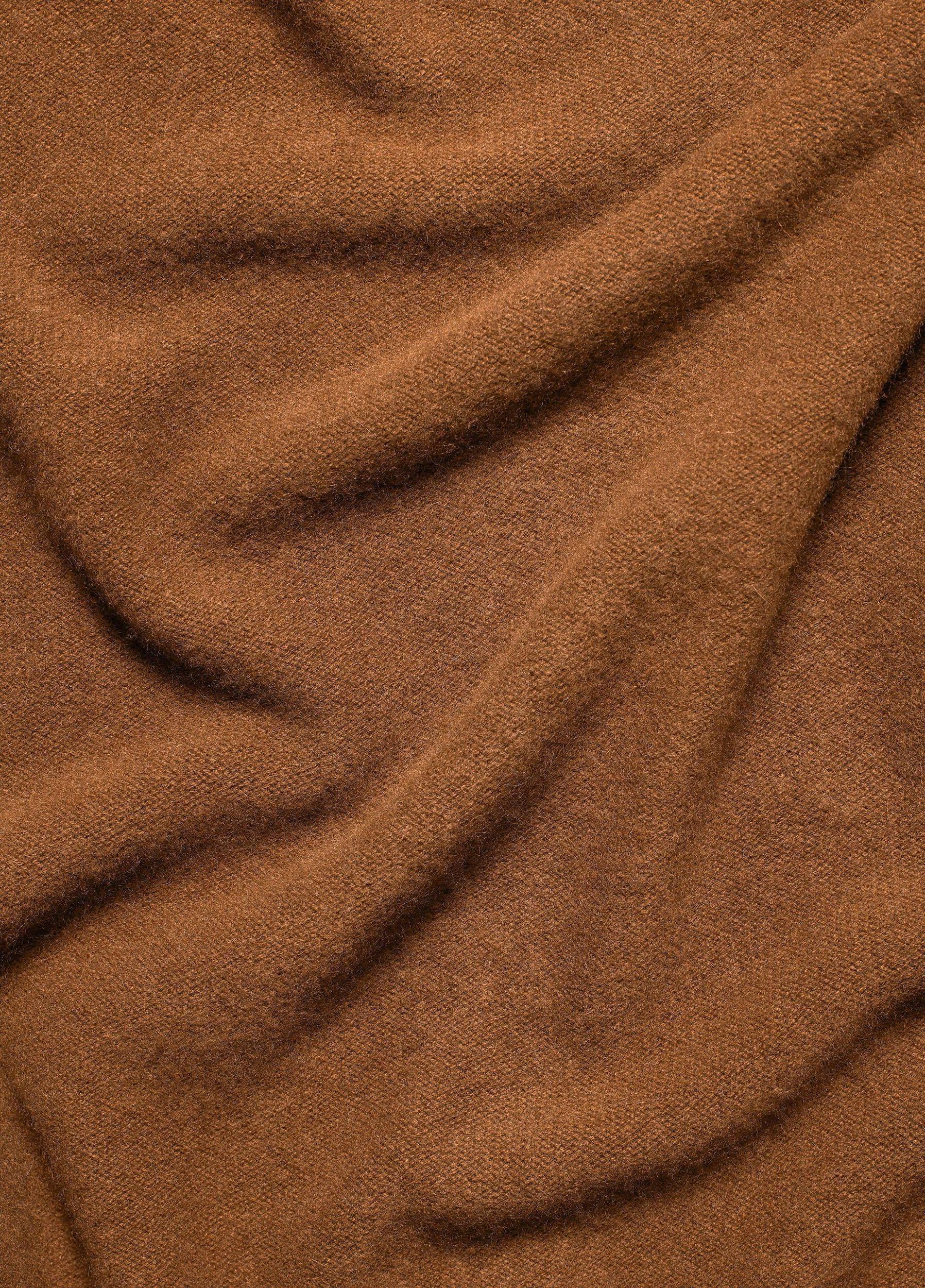 Womens Plush Cashmere Funnel Neck Poncho, Mink Vince Product Image
