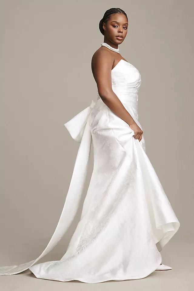 Wtoo by Watters Callahan Sweetheart Draped Jacquard Column Wedding Gown Product Image