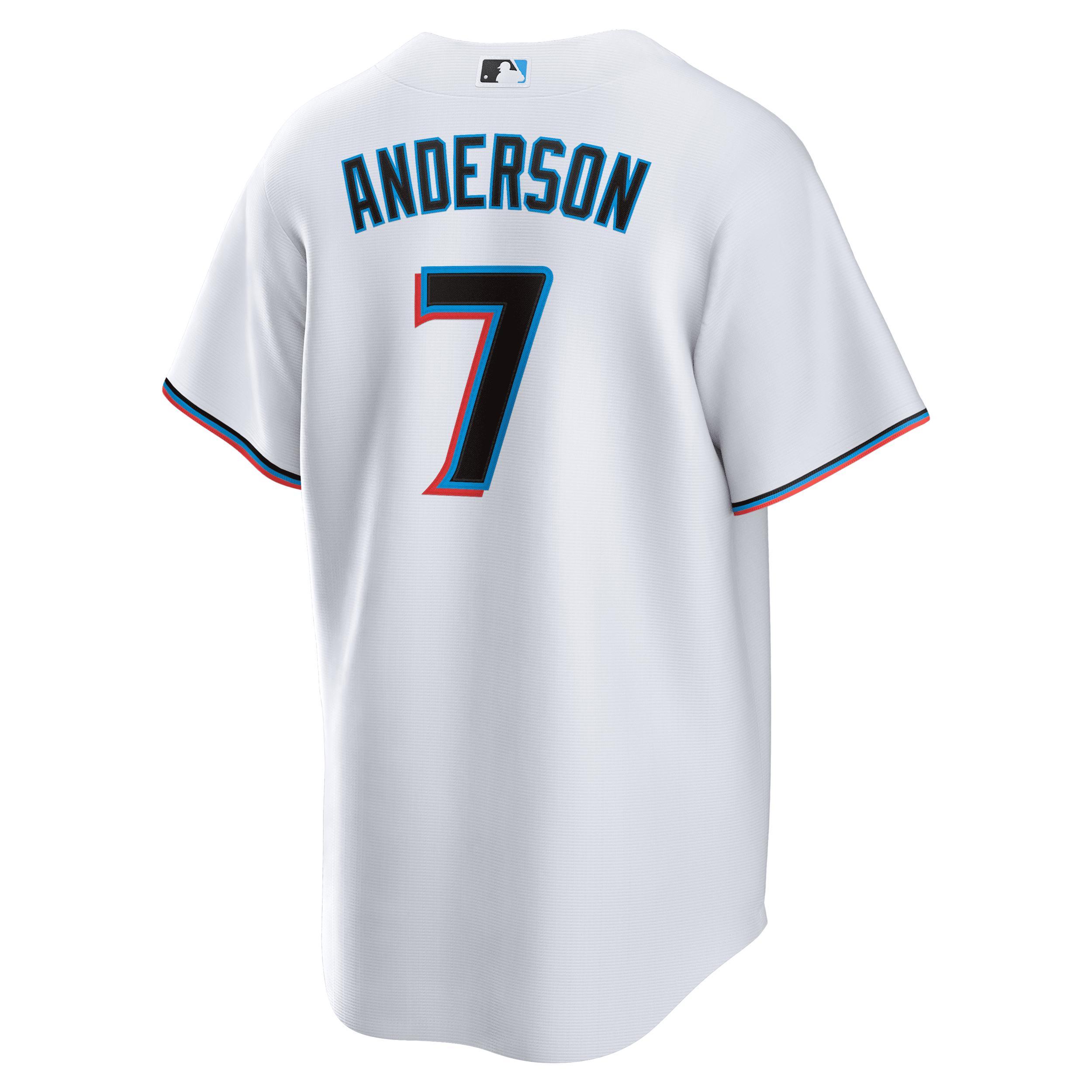 Tim Anderson Miami Marlins Nike Mens MLB Replica Jersey Product Image