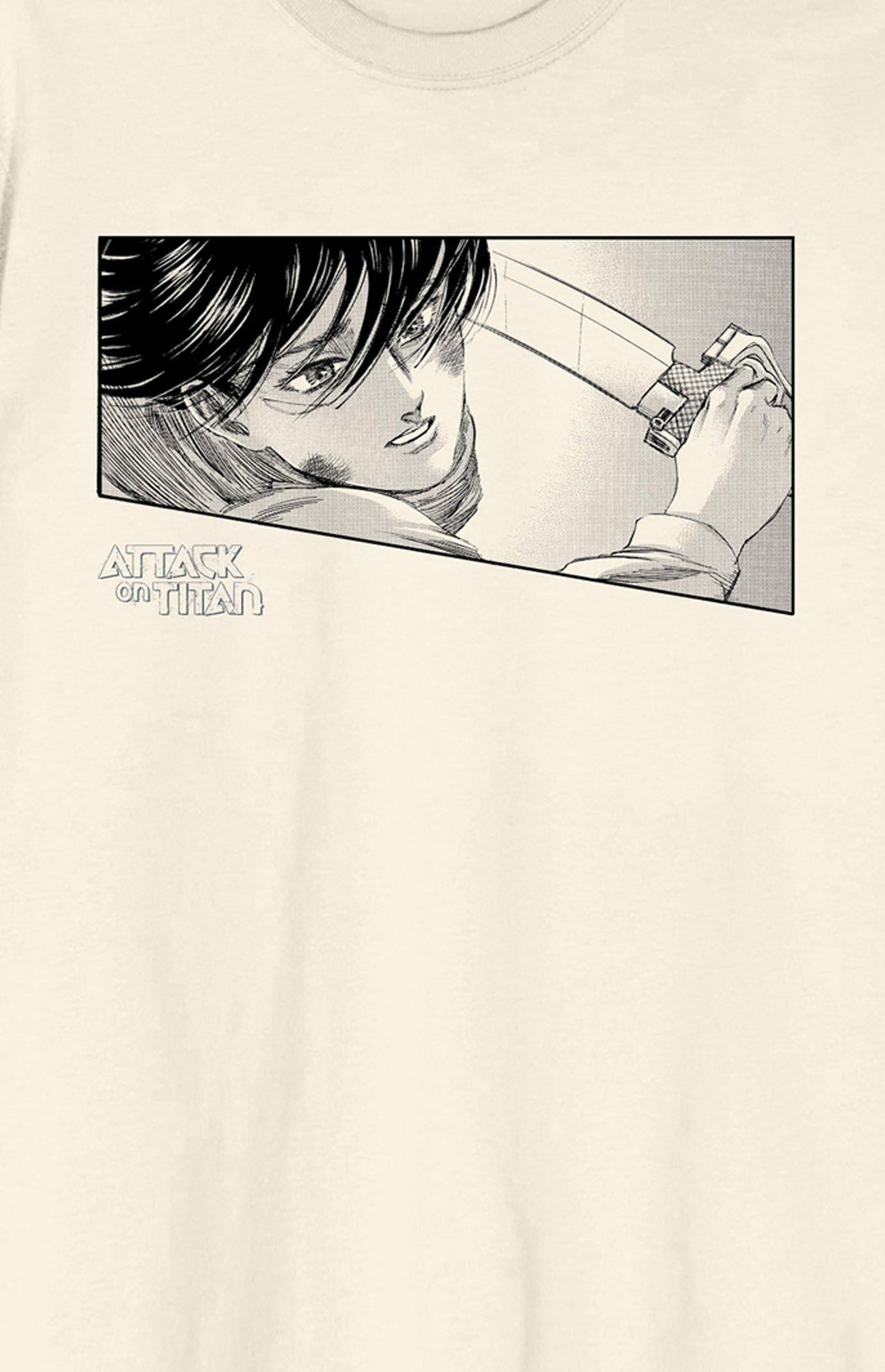 Men's Attack on Titan Levi Graphic Tee, Size: XXL, Beige Khaki Product Image