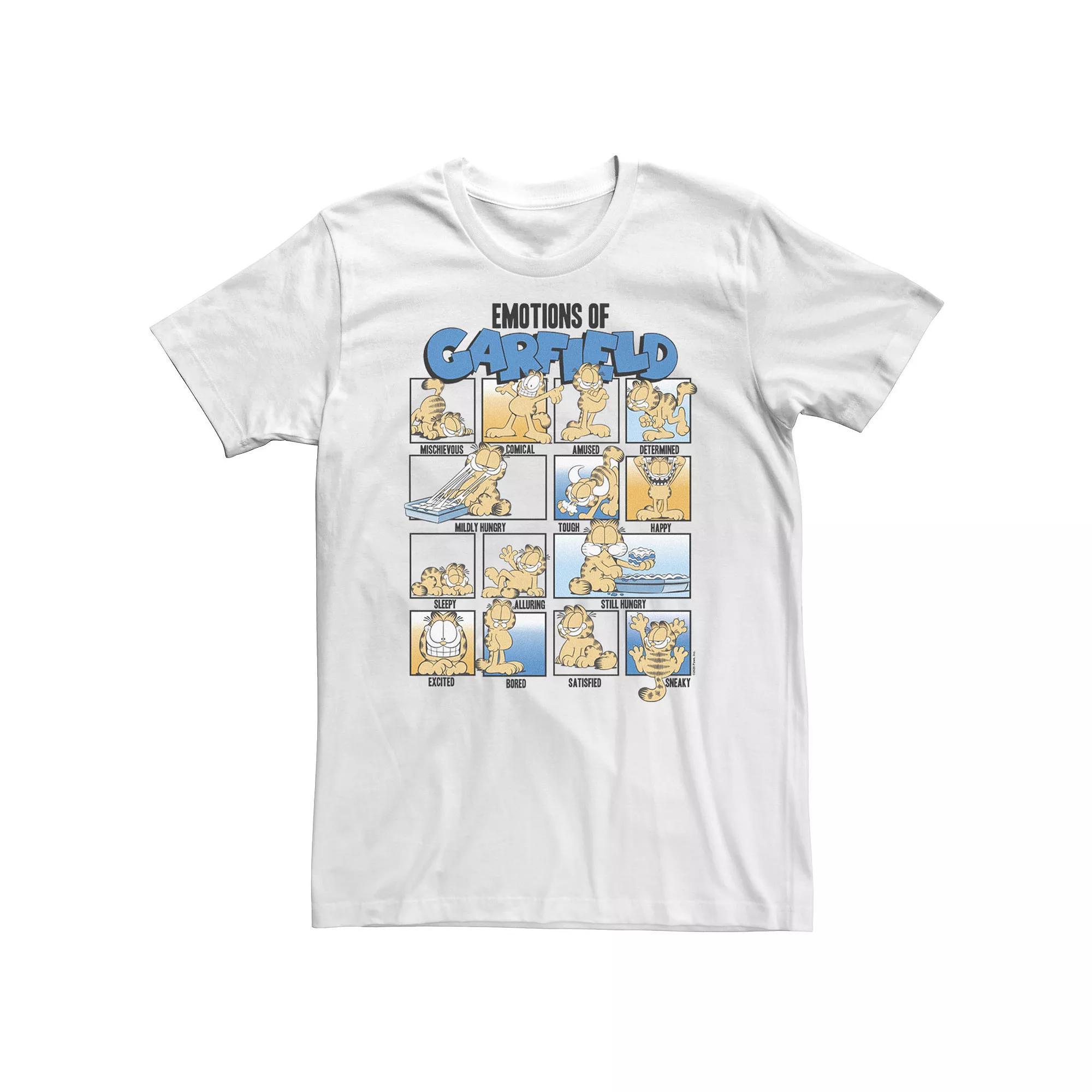 Big & Tall Garfield Emotions Portrait Panels Tee, Men's, Size: XXL Tall, White Product Image