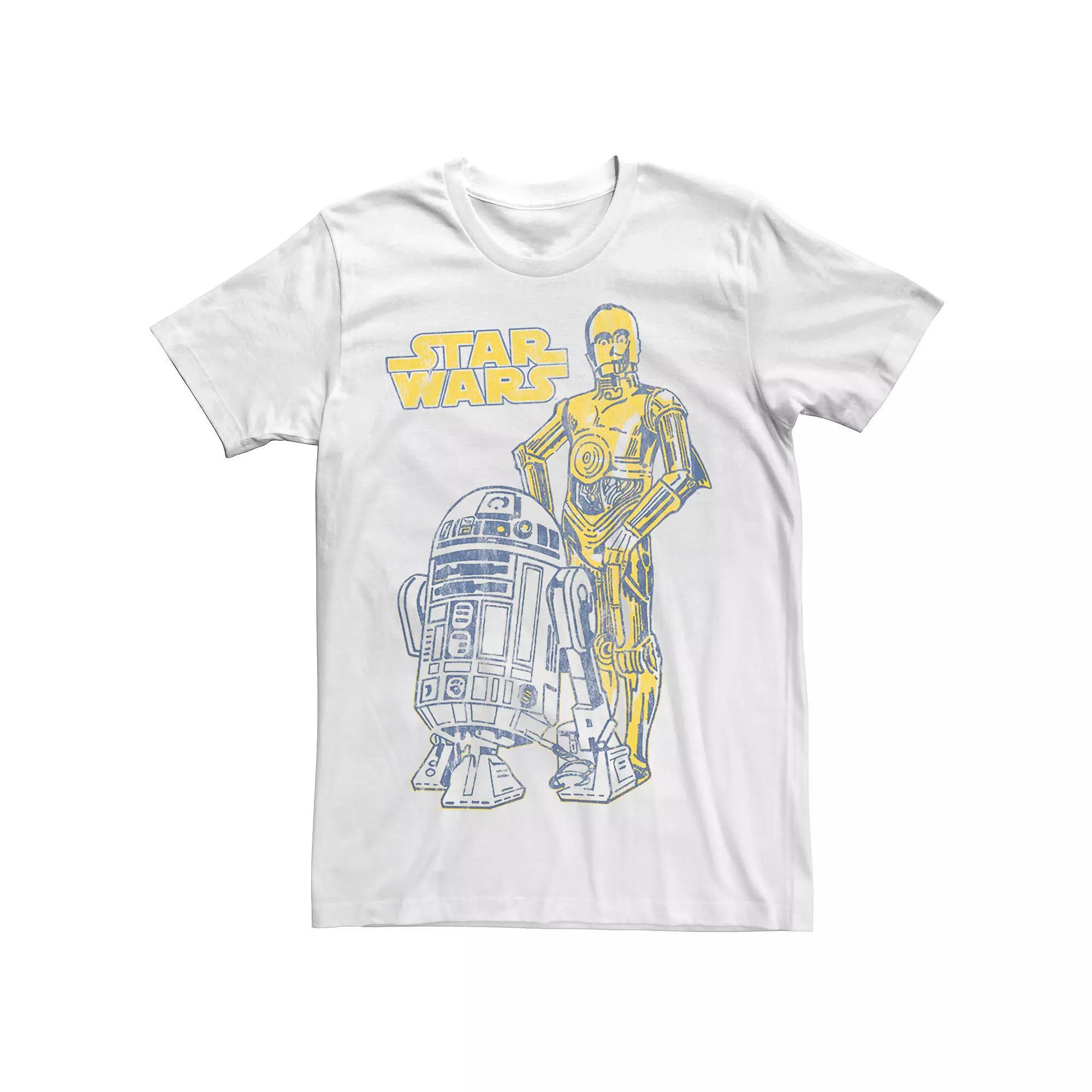 Men's Star Wars Oversized Droid Friends Tee, Size: Large, White Product Image