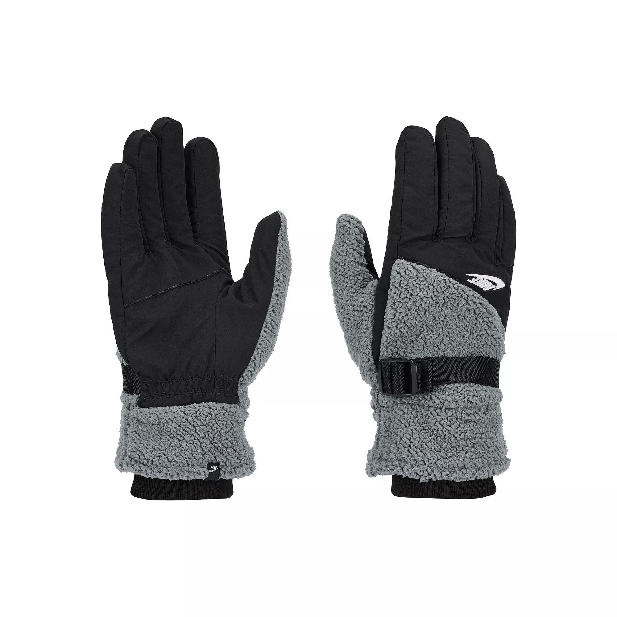 Men's Nike High Pile Fleece Gloves, Size: Medium, Grey Product Image