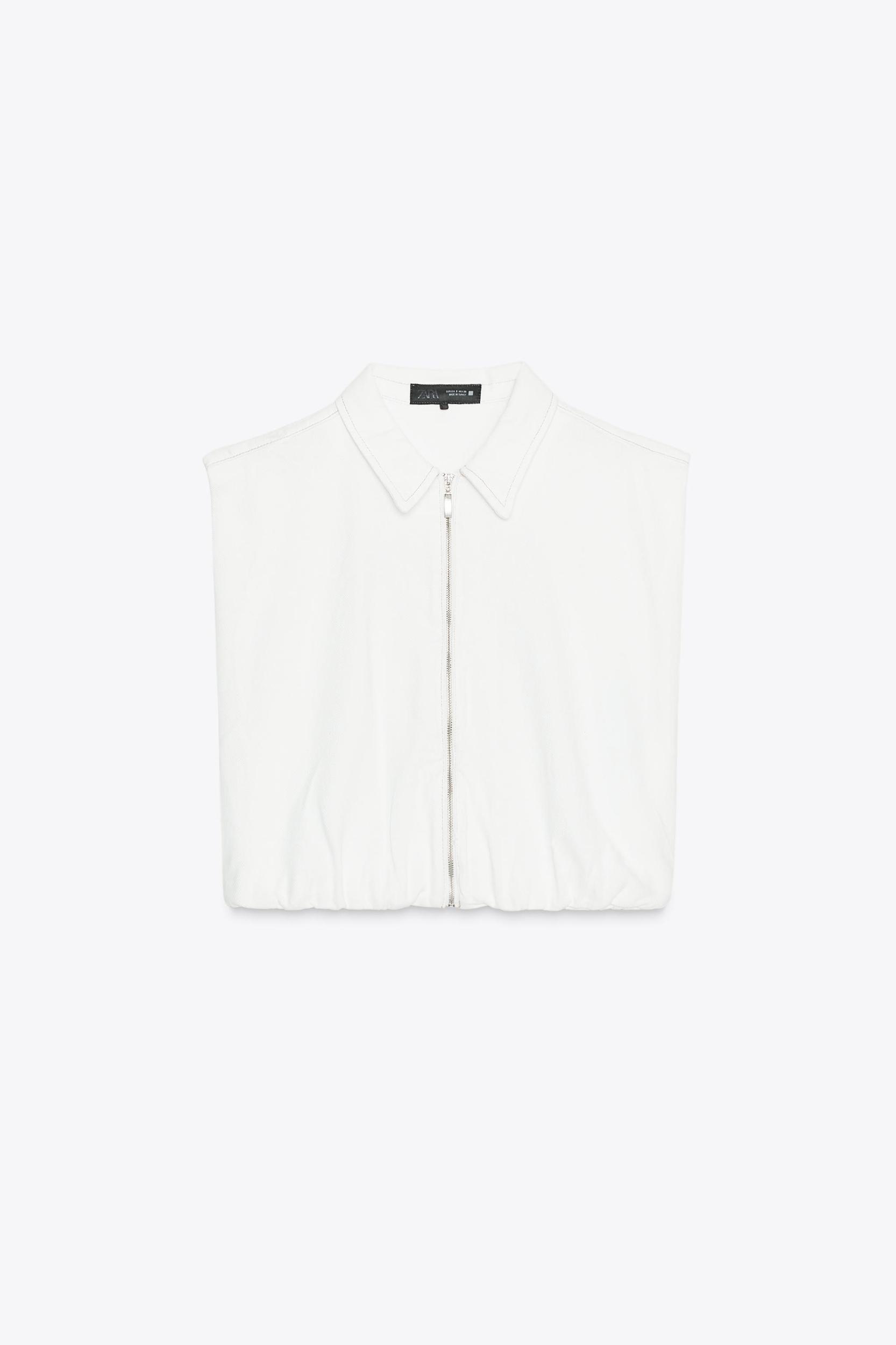TOPSTITCHING ELASTIC HEM VEST Product Image