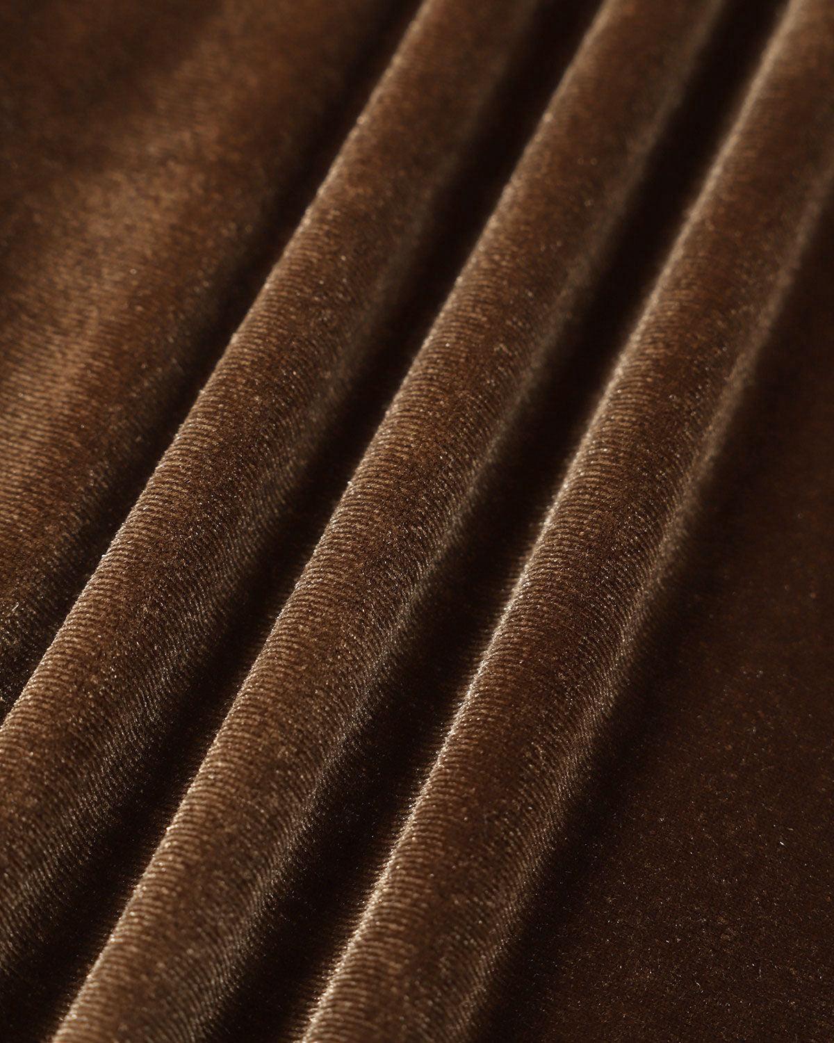 Brown Velvet Bodycon Midi Dress Product Image