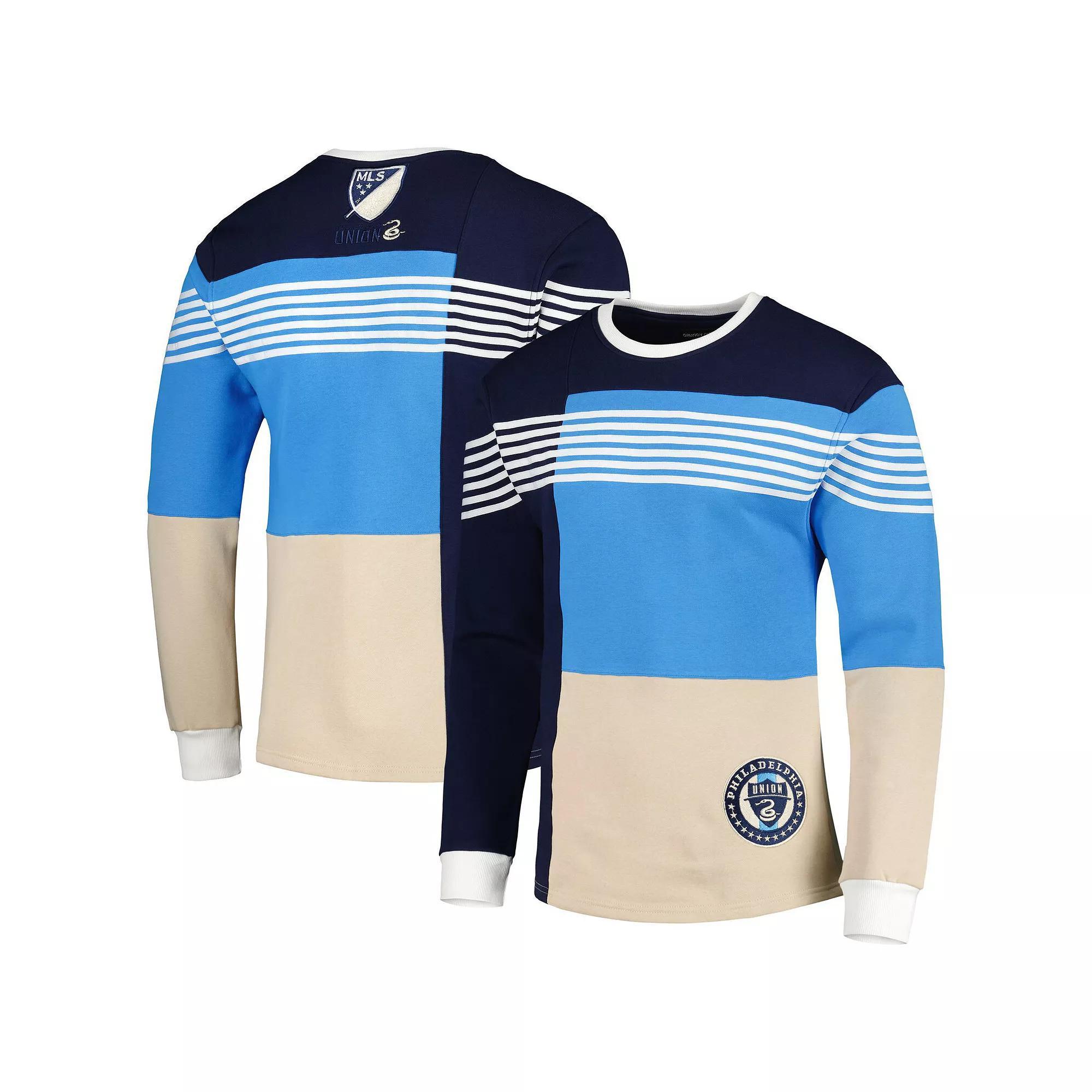 Men's Navy Philadelphia Union Logo Pullover Sweatshirt, Size: Small, Uni Blue Product Image