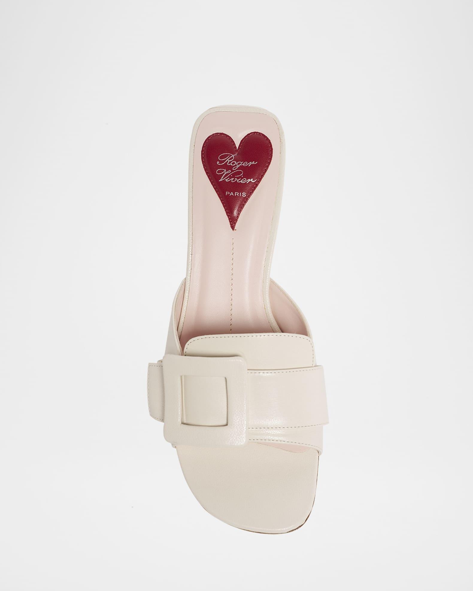 Patent Leather Buckle Mule Sandals Product Image