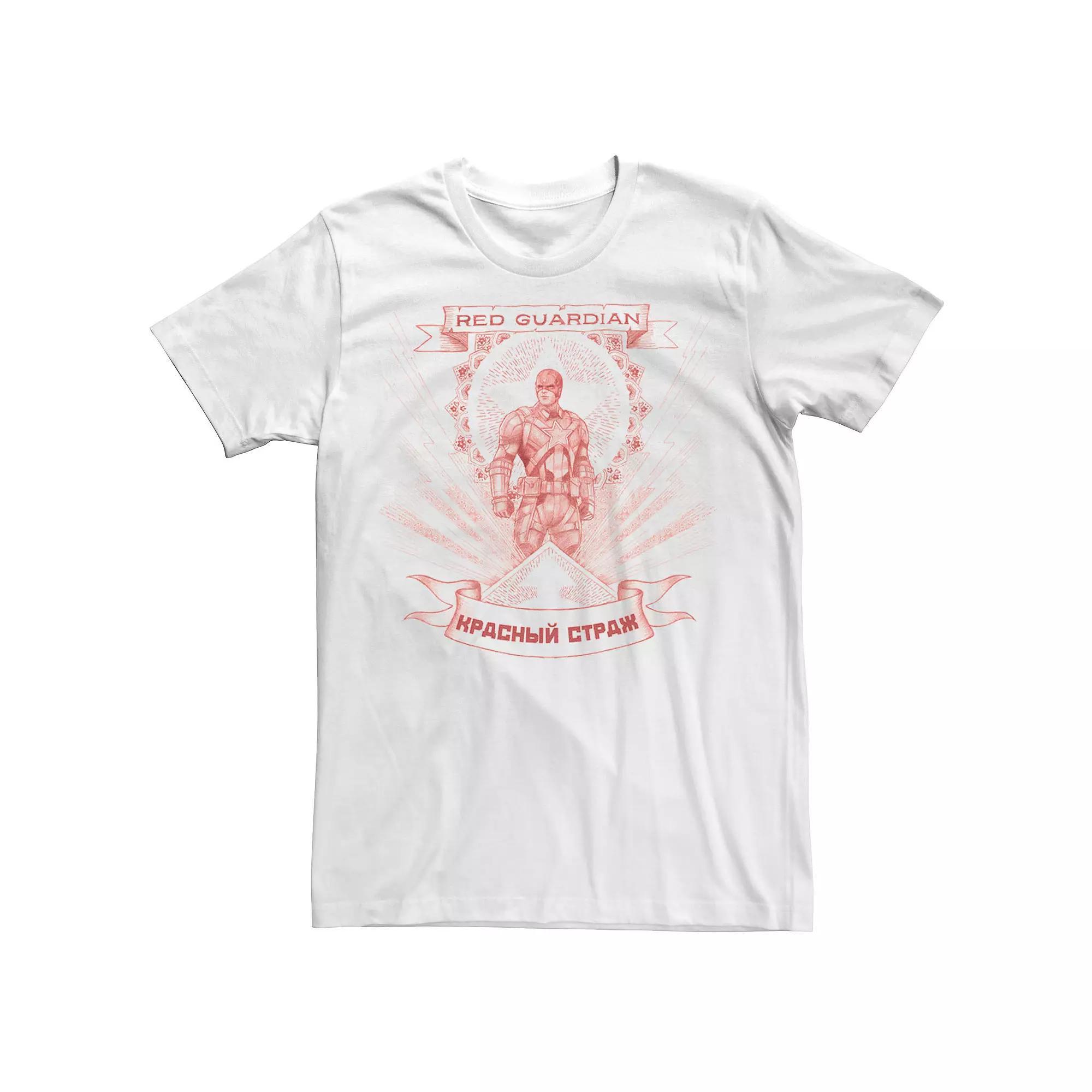 Men's Marvel Black Widow Red Guardian Red Hue Portrait Tee, Size: Medium, White Product Image