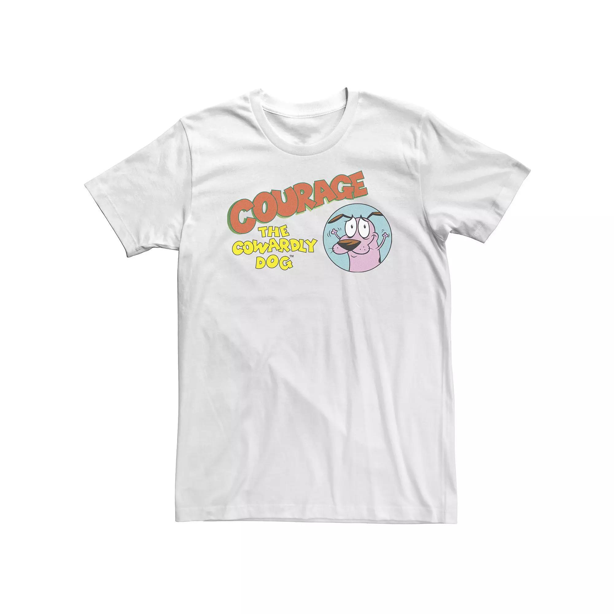 Big & Tall Courage The Cowardly Dog Green Hue Abduction Tee, Men's, Size: 4XL Tall, White Product Image