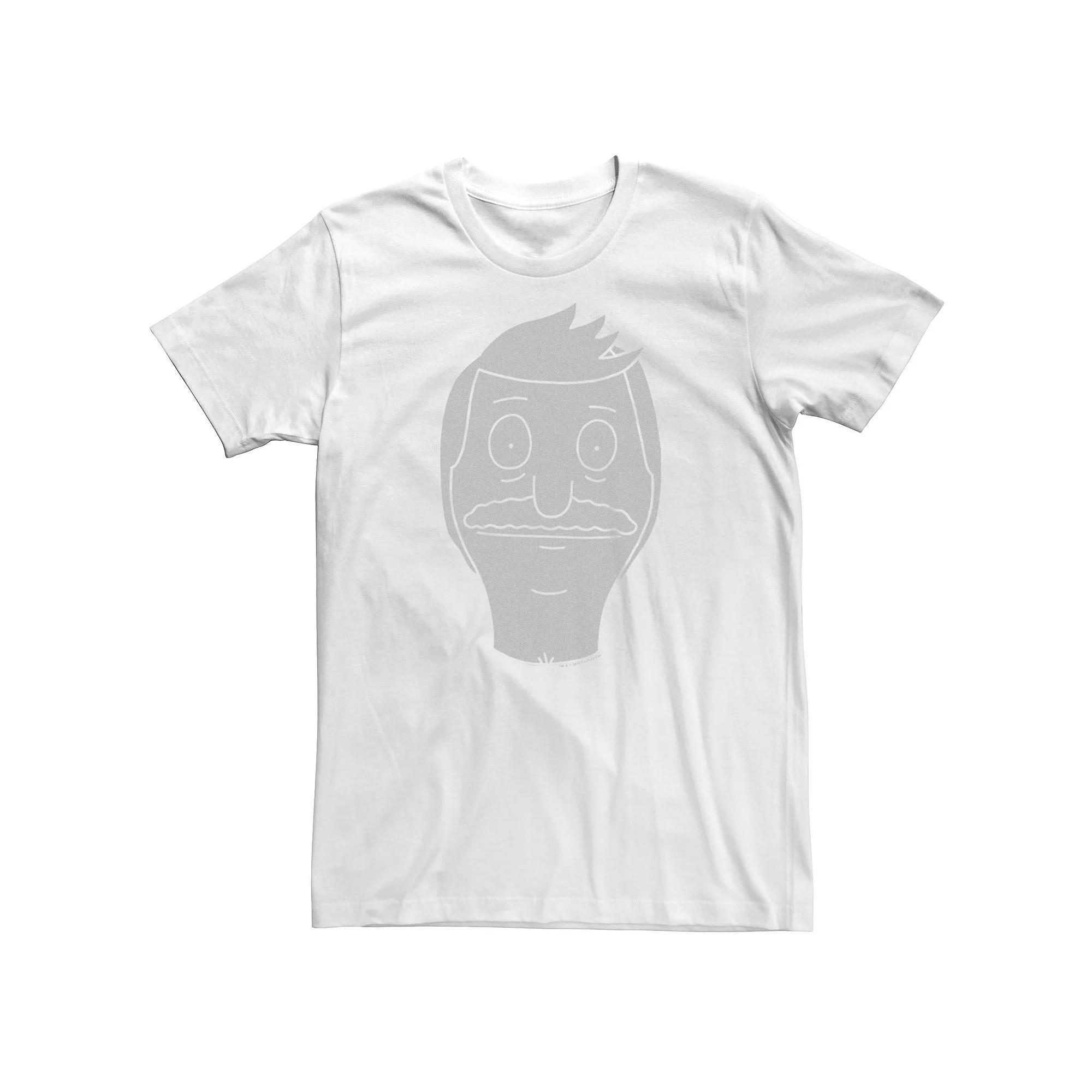 Big & Tall Bob's Burgers Bob Big Face Tee, Men's, Size: XXL Tall, White Product Image