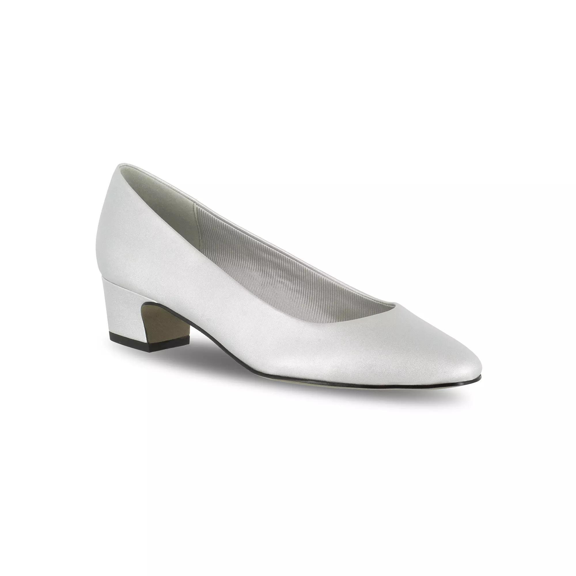 Easy Street Prim Women's Satin Heels, Size: 6 Ww, Silver Satin Product Image