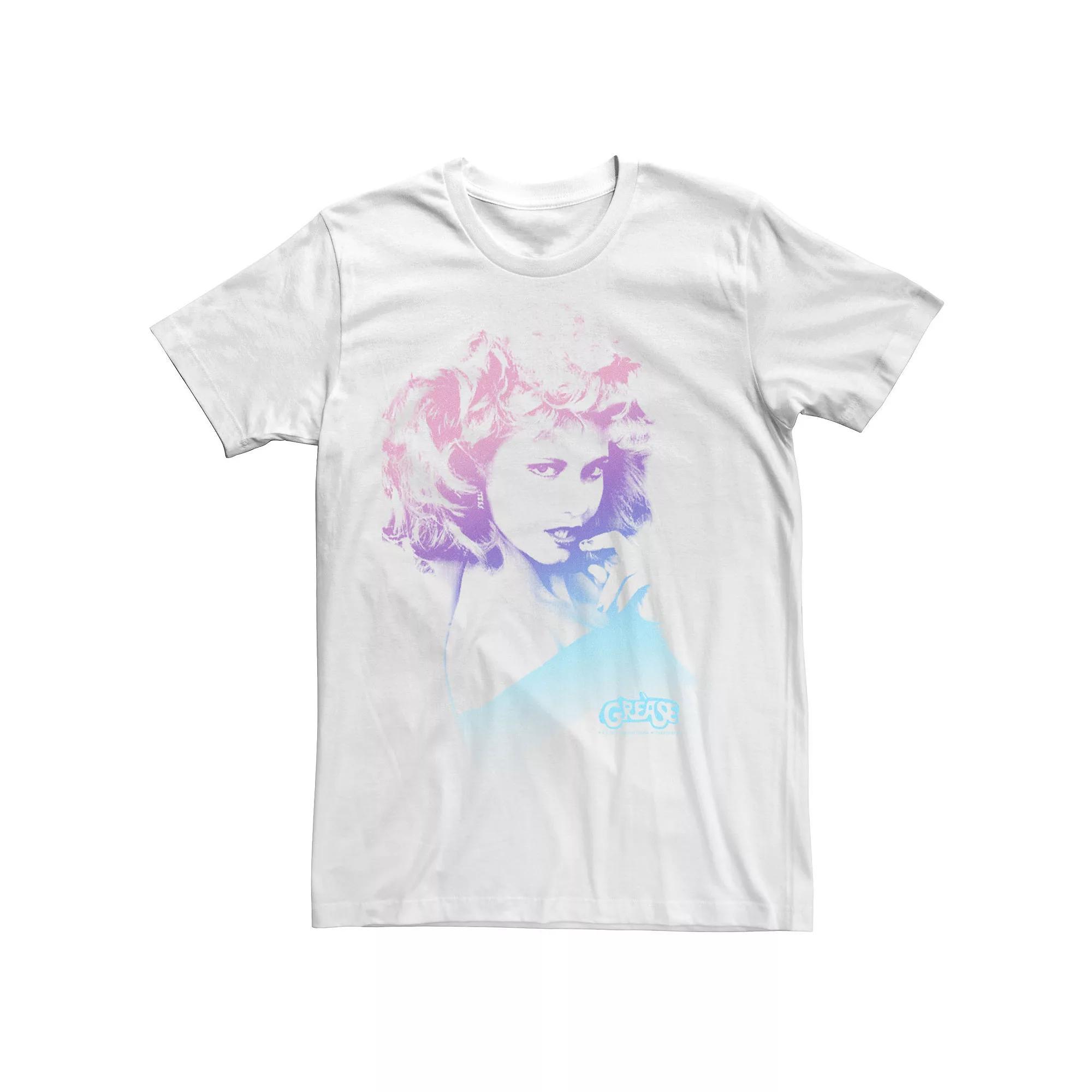 Men's Grease Sandy Halftone Gradient Portrait Tee, Size: XL, White Product Image