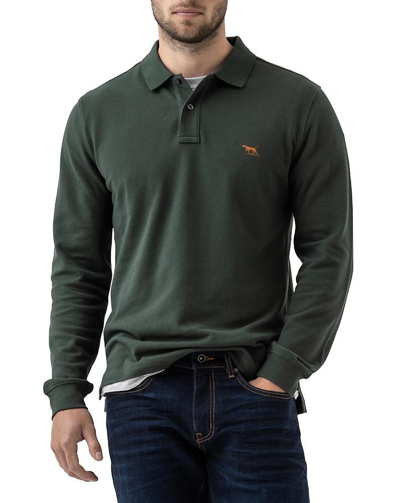 Mens Long-Sleeve Pique Polo Shirt Product Image