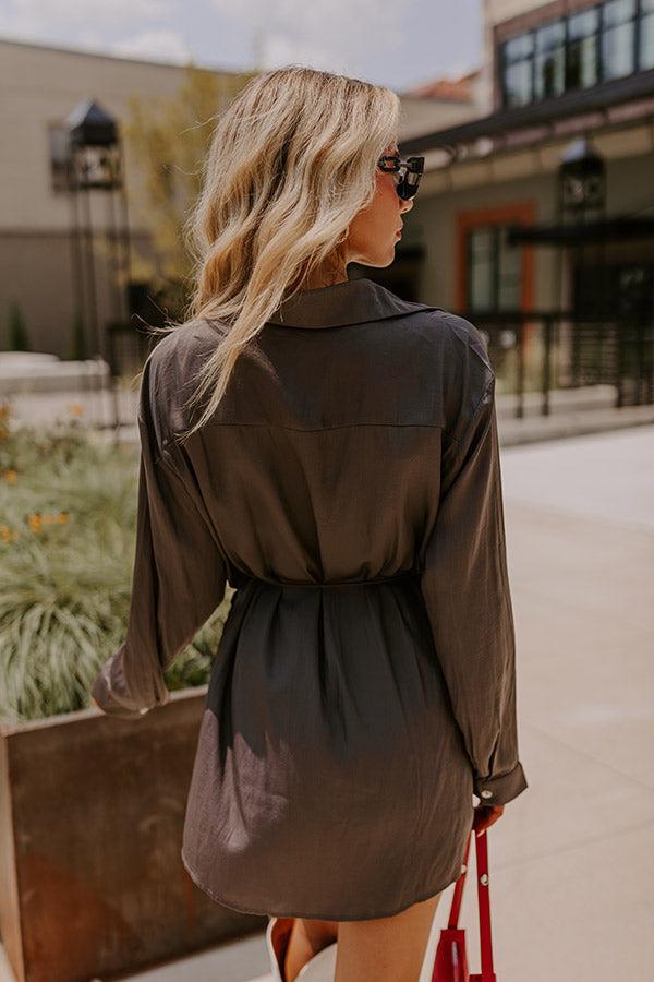 Runway Revelry Romper in Charcoal Product Image