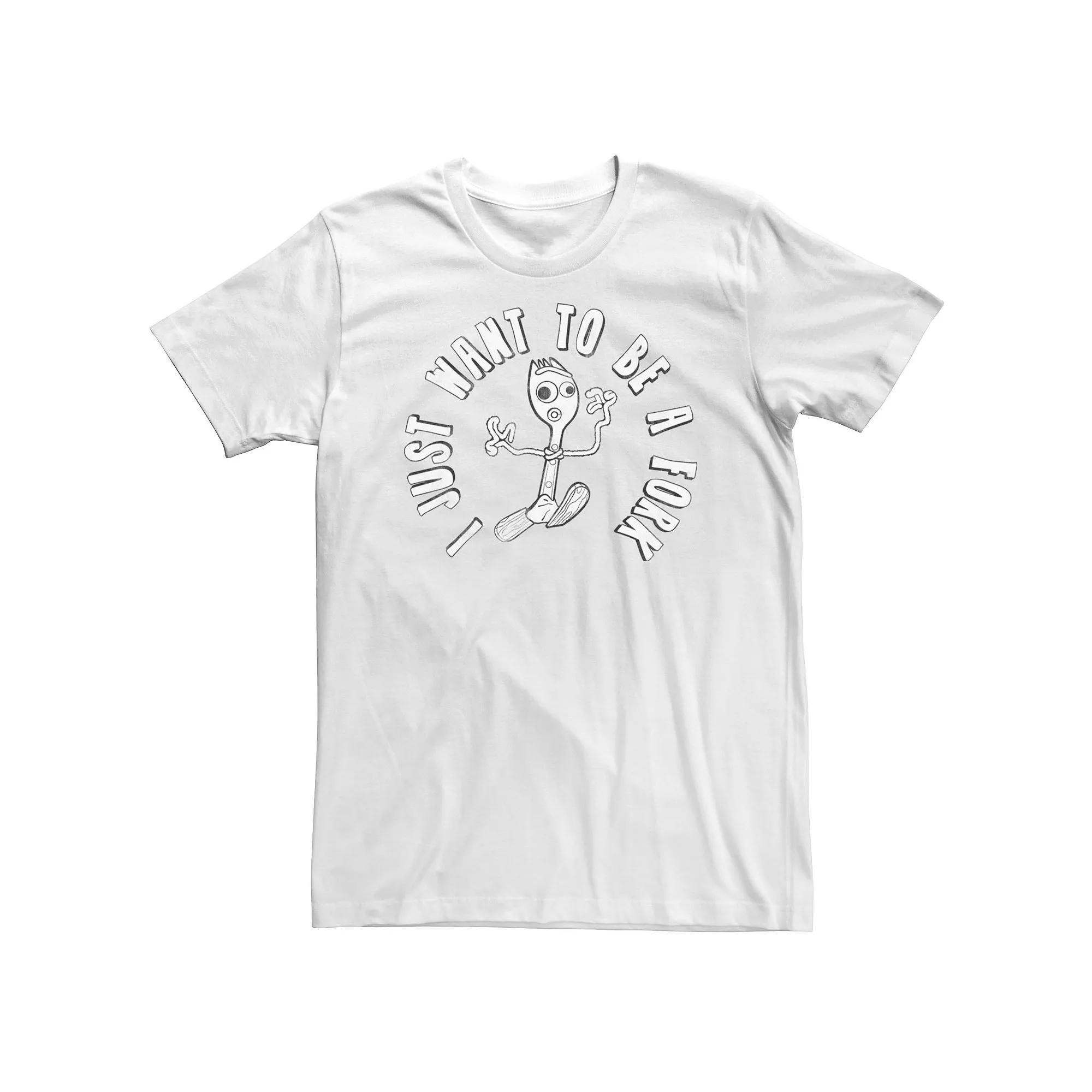 Big & Tall Disney / Pixar Toy Story 4 Forky I Don't Belong Poster Tee, Men's, Size: 4XL Tall, White Product Image