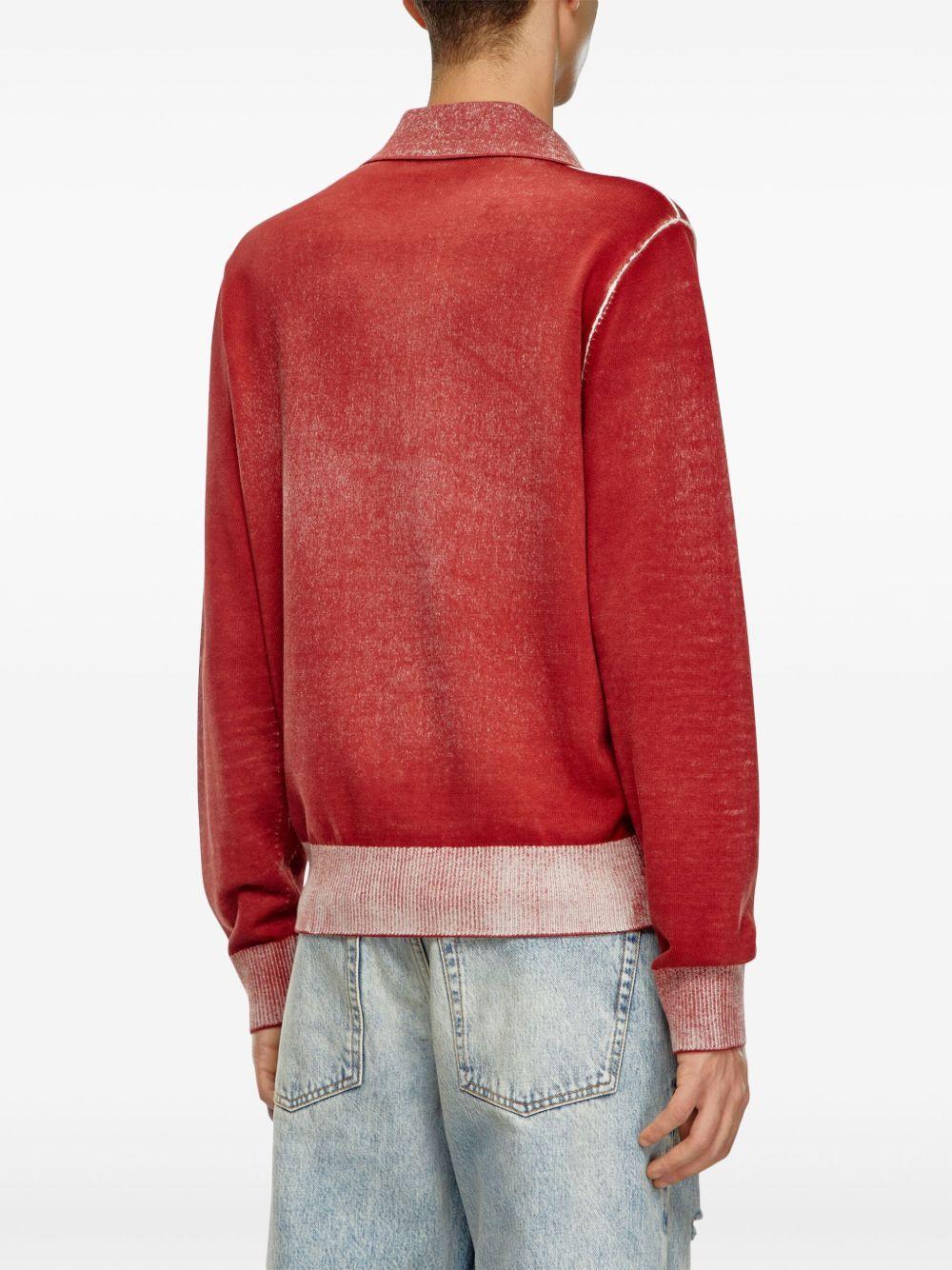 faded effect fine-rib jumper Product Image