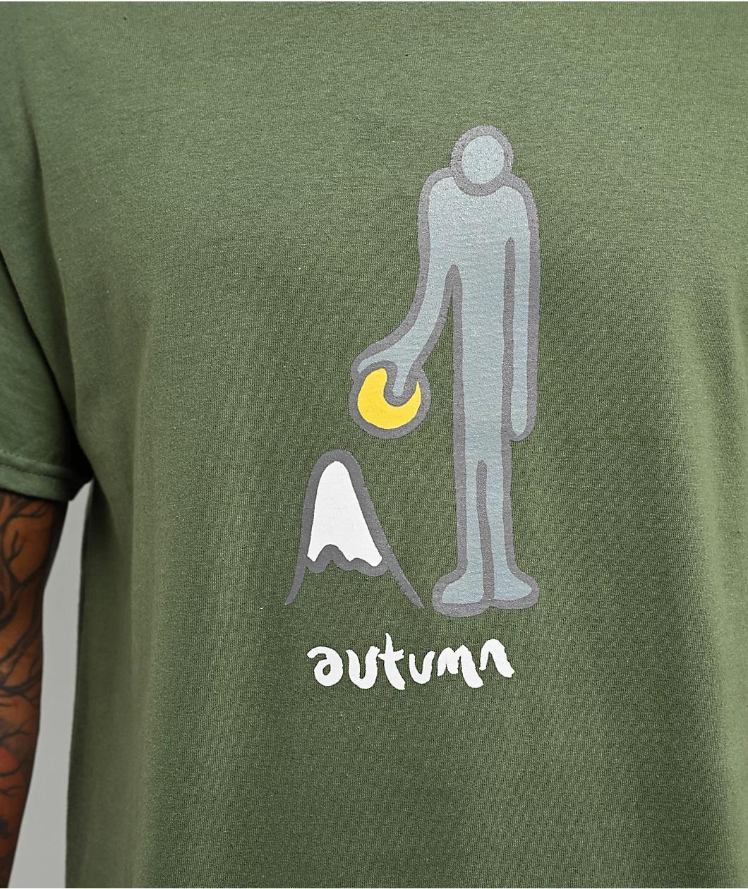 Autumn Game On Green T-Shirt Product Image