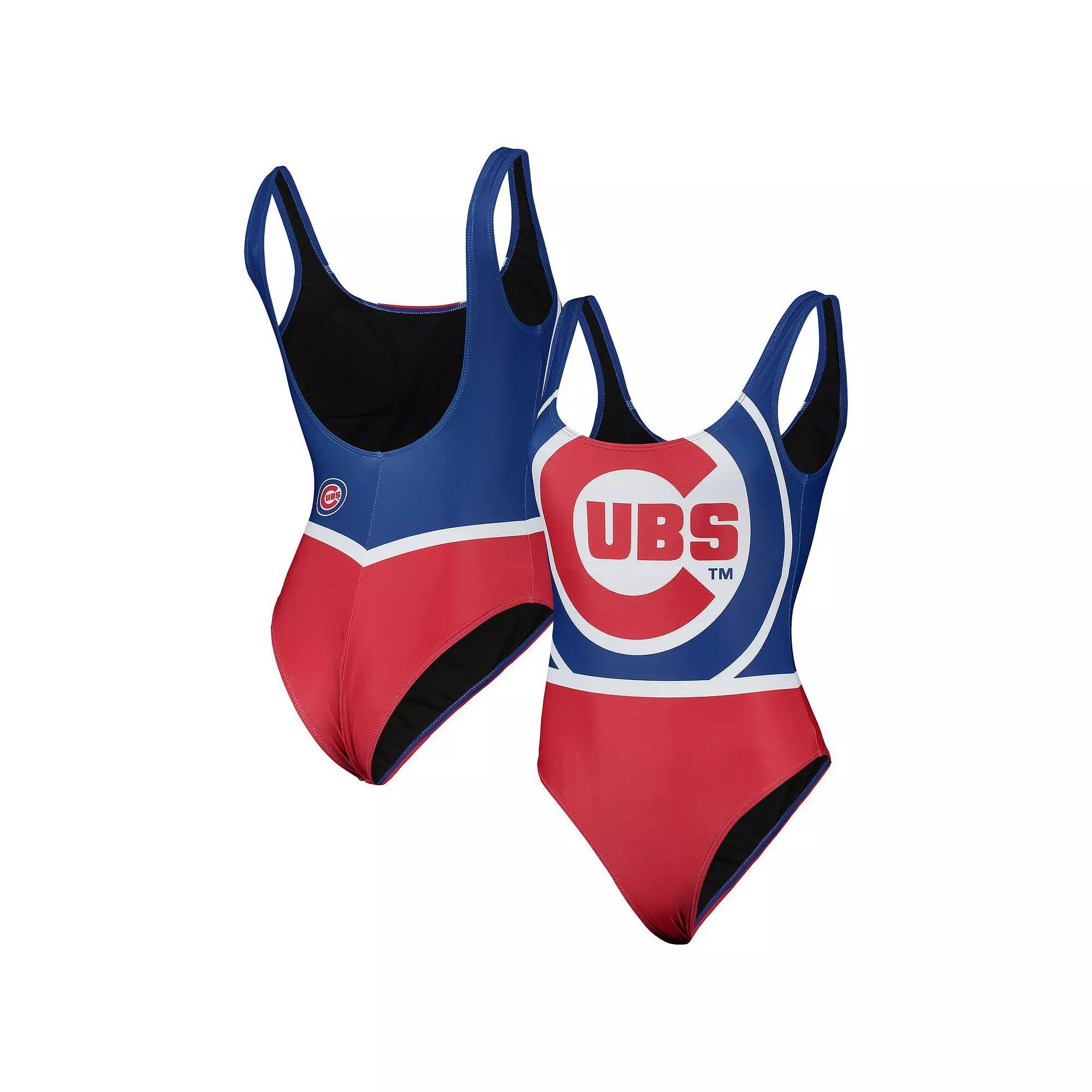 Women's FOCO Royal Chicago Cubs Team One-Piece Bathing Suit, Size: XL, Blue Product Image