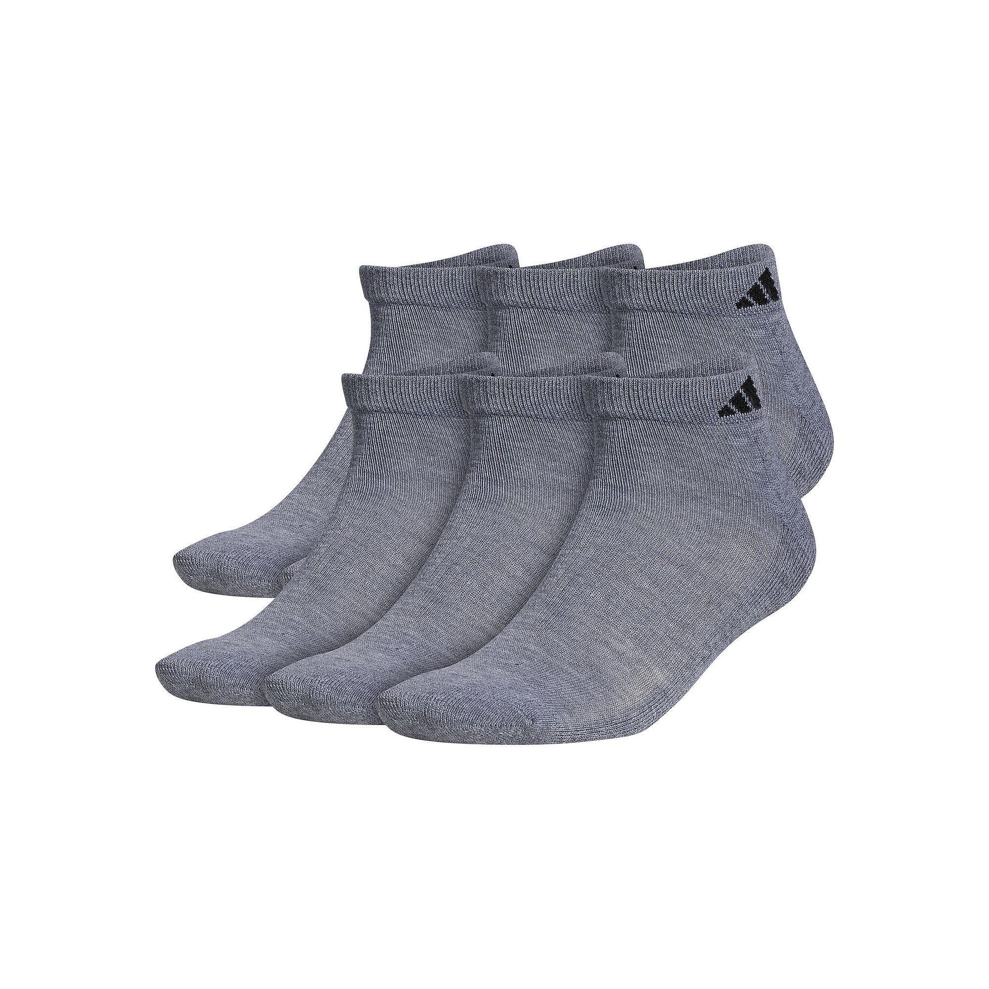 Men's adidas 6-pack Athletic Cushioned Low-Cut Socks, Size: 5-8, Gray Product Image