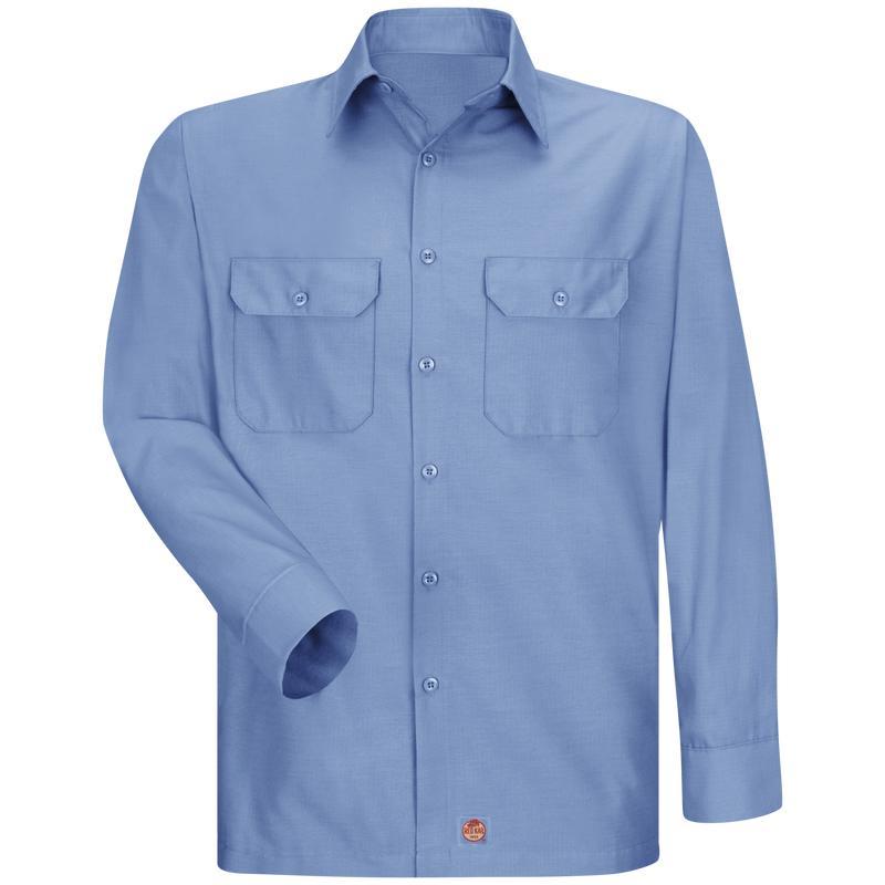 Big & Tall Red Kap Classic-Fit Ripstop Work Shirt, Men's, Size: XXL Tall, Light Blue Product Image