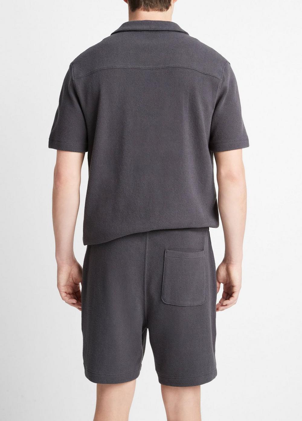 Mens Cotton Boucl Pull-On Short, Bone, Size XXL Vince Product Image