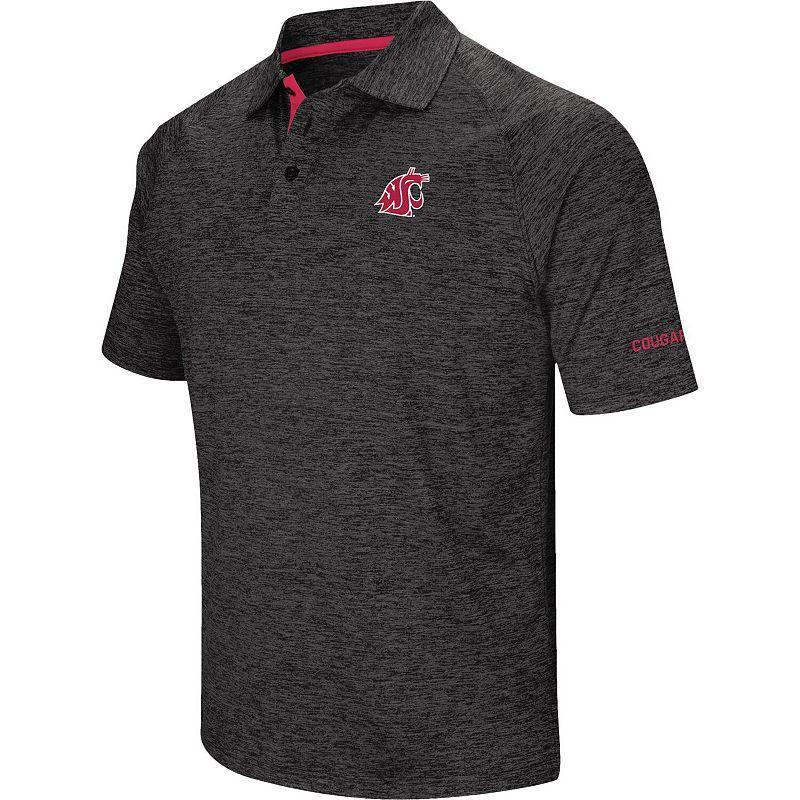 Men's Colosseum Black Washington State Cougars Down Swing Polo, Size: Small, Wsc Charco Product Image