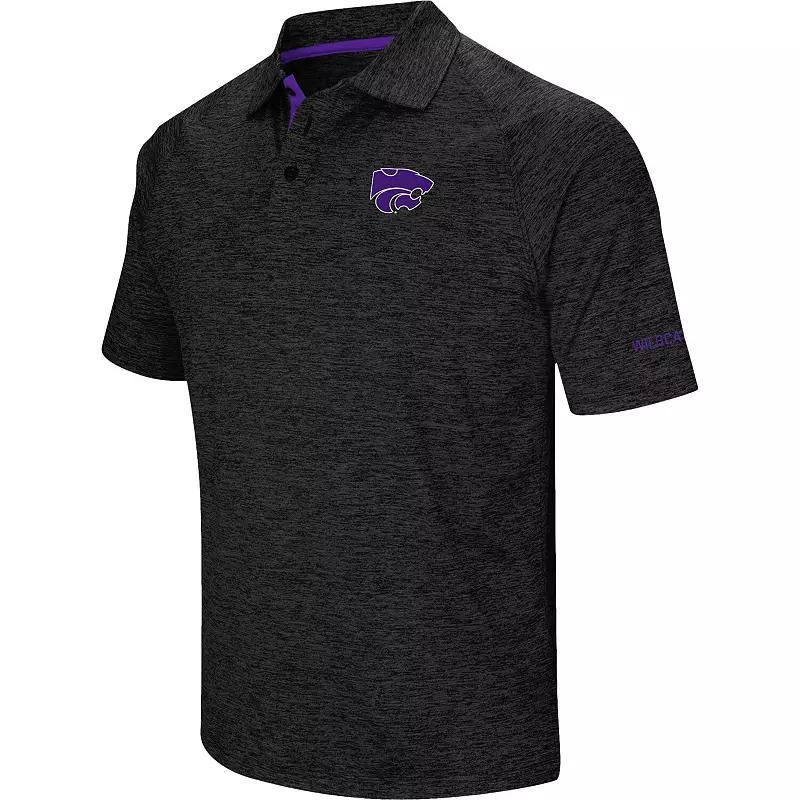 Men's Colosseum Black Kansas State Wildcats Down Swing Polo, Size: Large, Charco Product Image