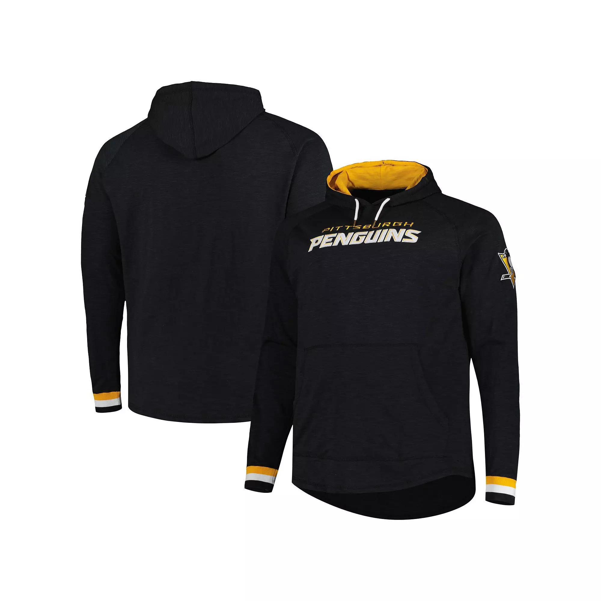 Men's Mitchell & Ness  Black Pittsburgh Penguins Big & Tall Legendary Raglan Pullover Hoodie, Size: 2XB Product Image