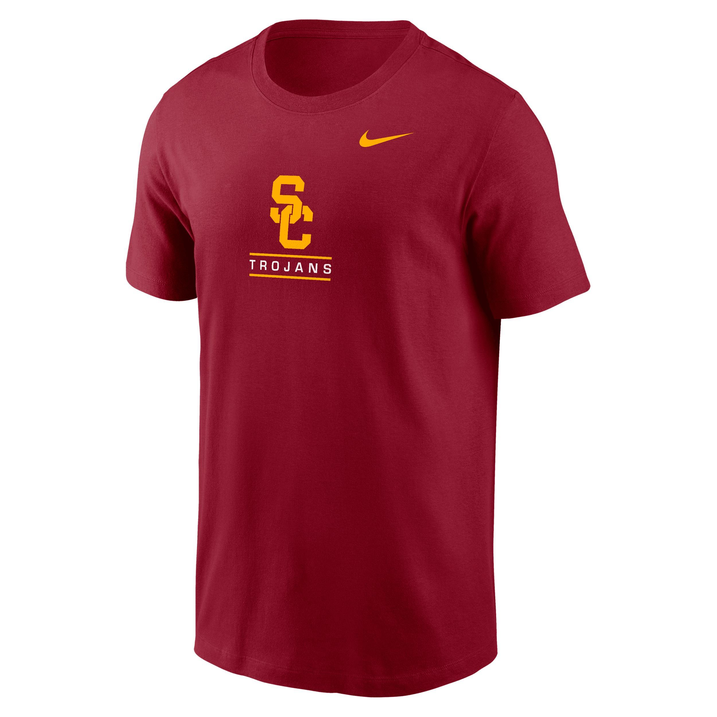 Men's Nike Cardinal USC Trojans 2-Hit T-Shirt, Size: Large, Red Product Image