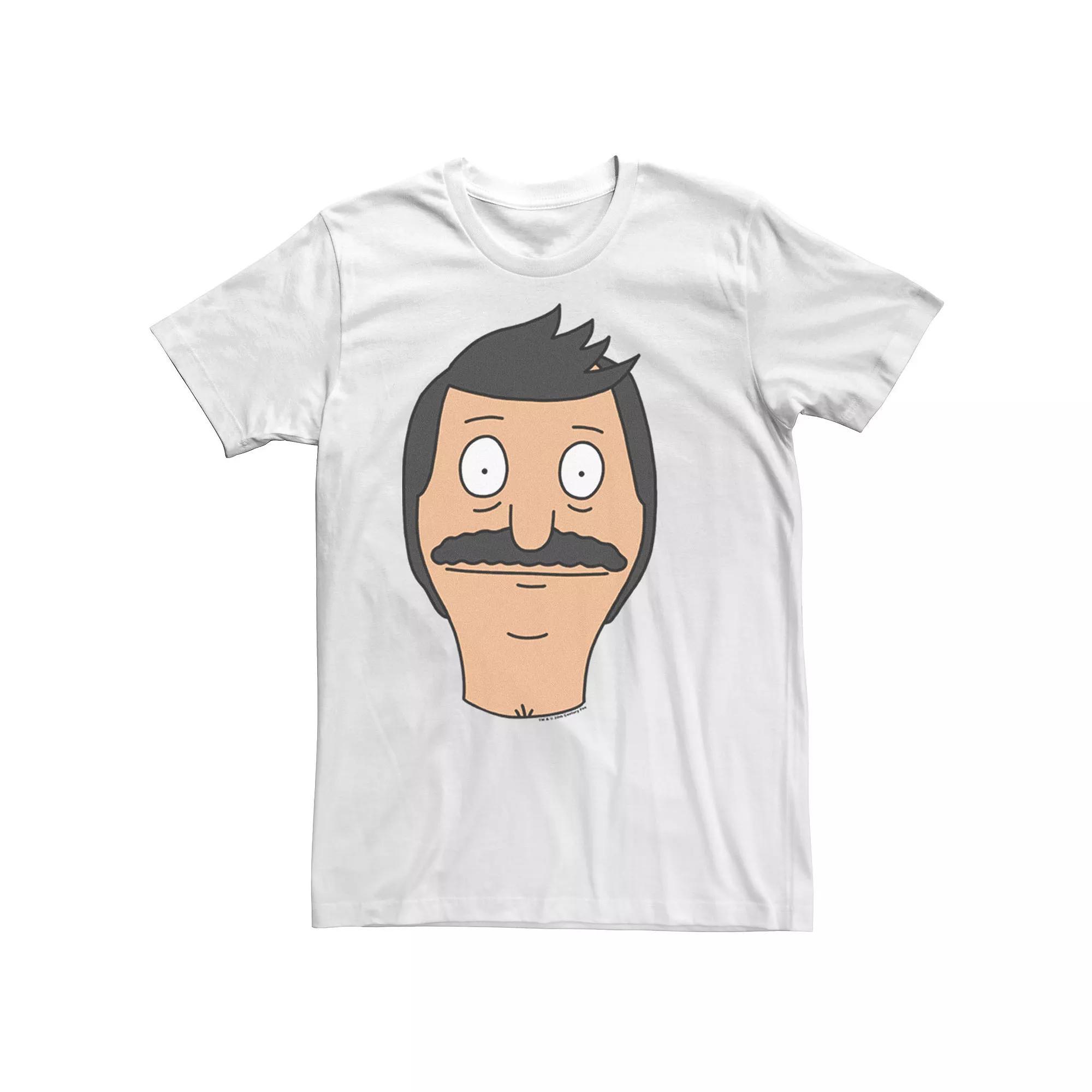 Men's Bob's Burgers Bob Big Face Portrait Tee, Size: Medium, White Product Image