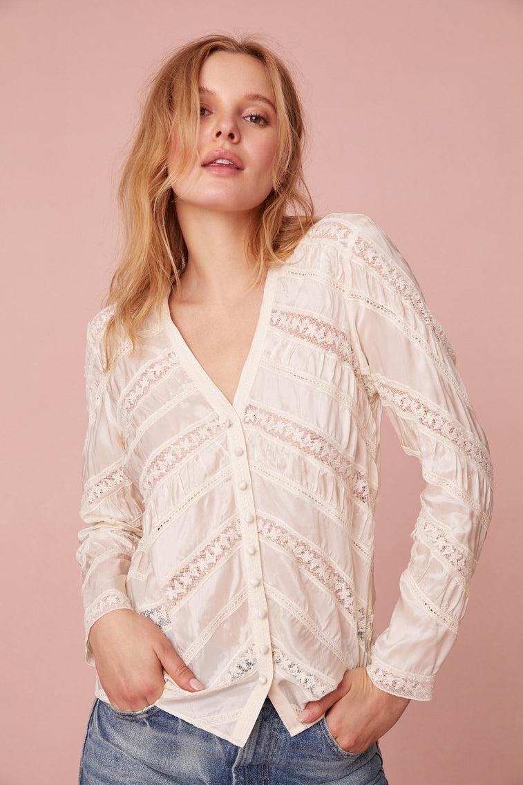 Tandra V-Neck Blouse Product Image