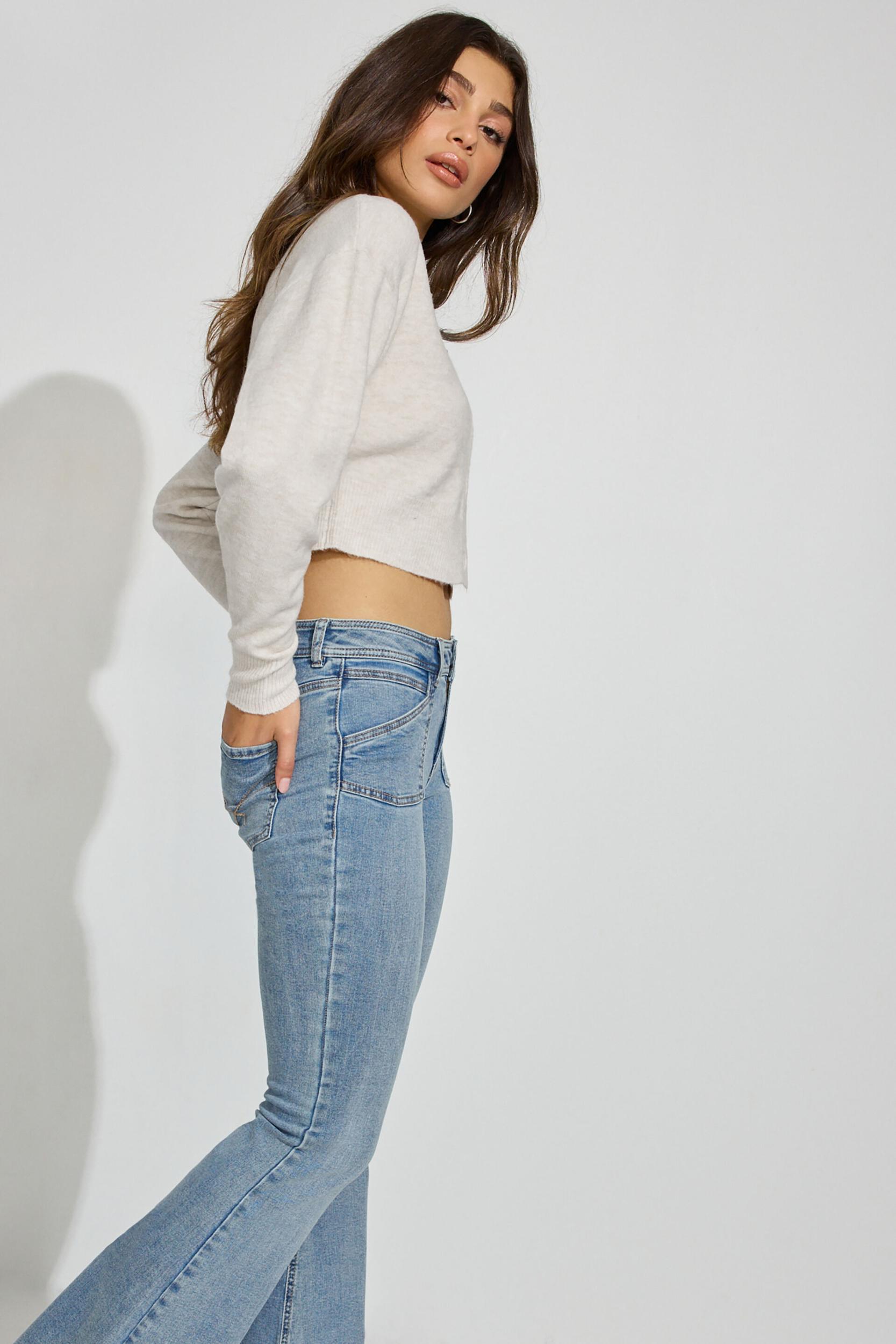 Serene Deep V-Neck Long Sleeve Top Product Image