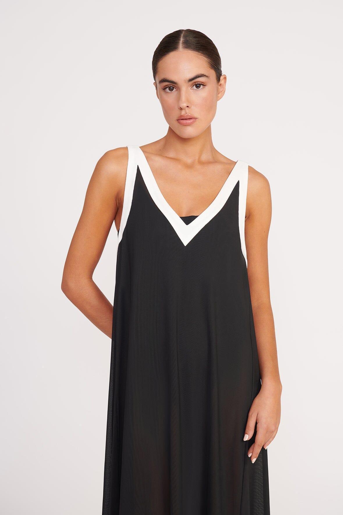 AVELINE COVERUP DRESS | BLACK WHITE Product Image