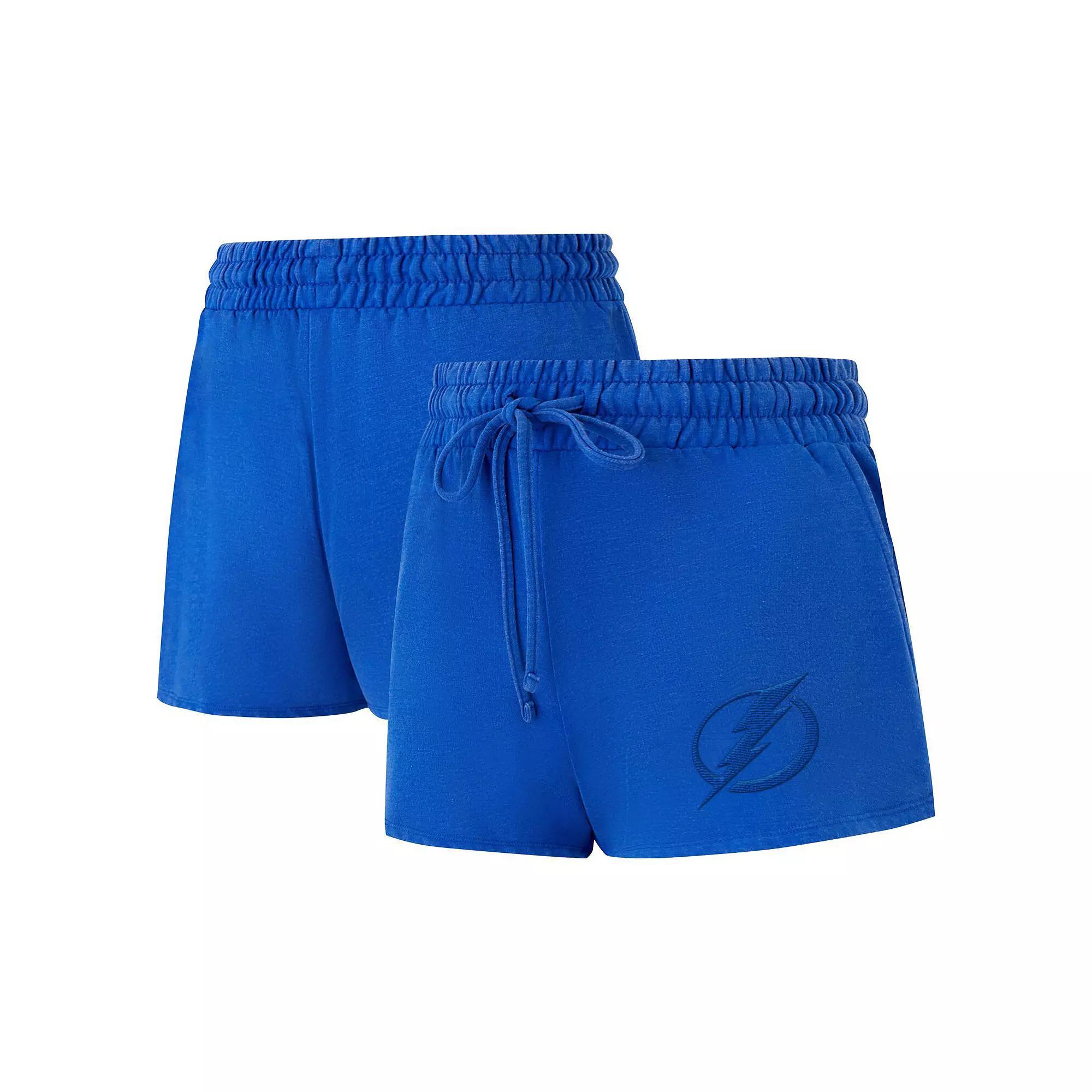 Women's Concepts Sport Blue Tampa Bay Lightning Volley Fleece Shorts, Size: Small, Lgh Blue Product Image