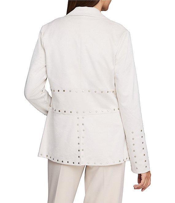 NIC + ZOE Statement Studded Notch Collar Long Sleeve Blazer Product Image