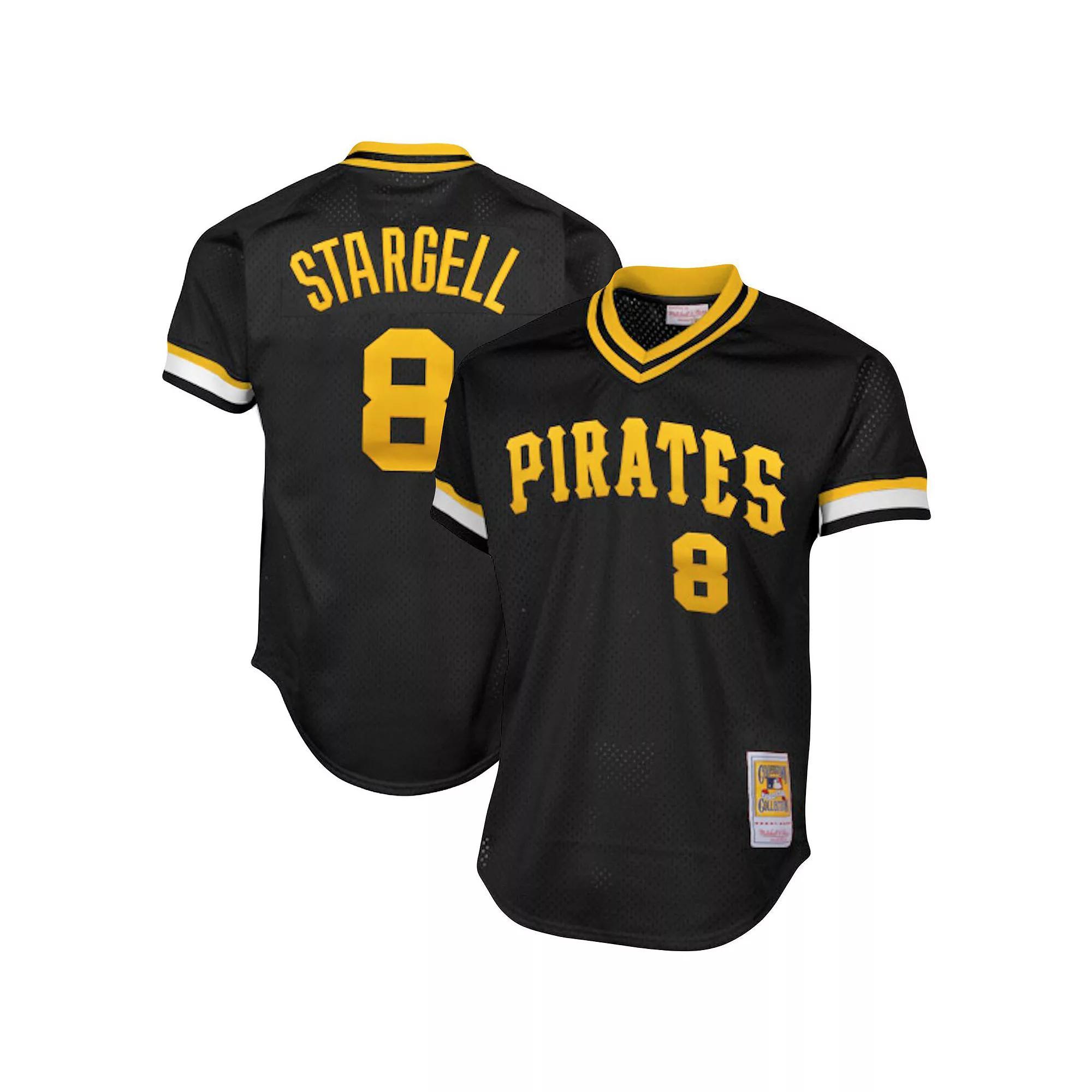 Men's Mitchell & Ness Willie Stargell Black Pittsburgh Pirates Cooperstown Collection Big & Tall Mesh Batting Practice Jersey, Size: 2XLT Product Image