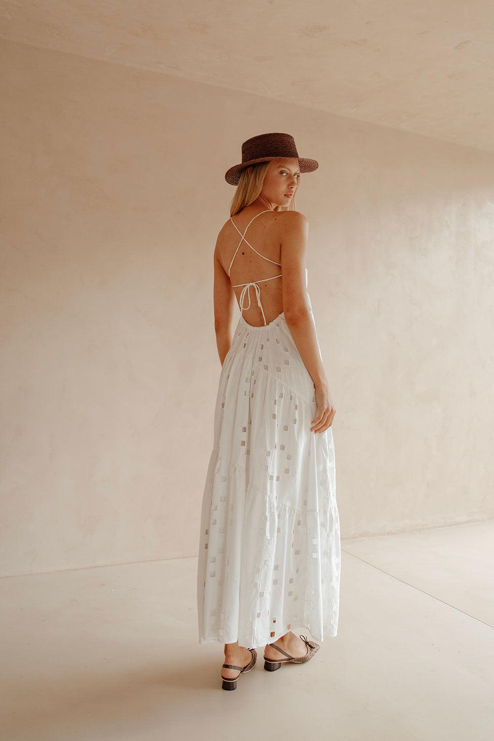 Backless Giselle Dress - Cutwork Product Image