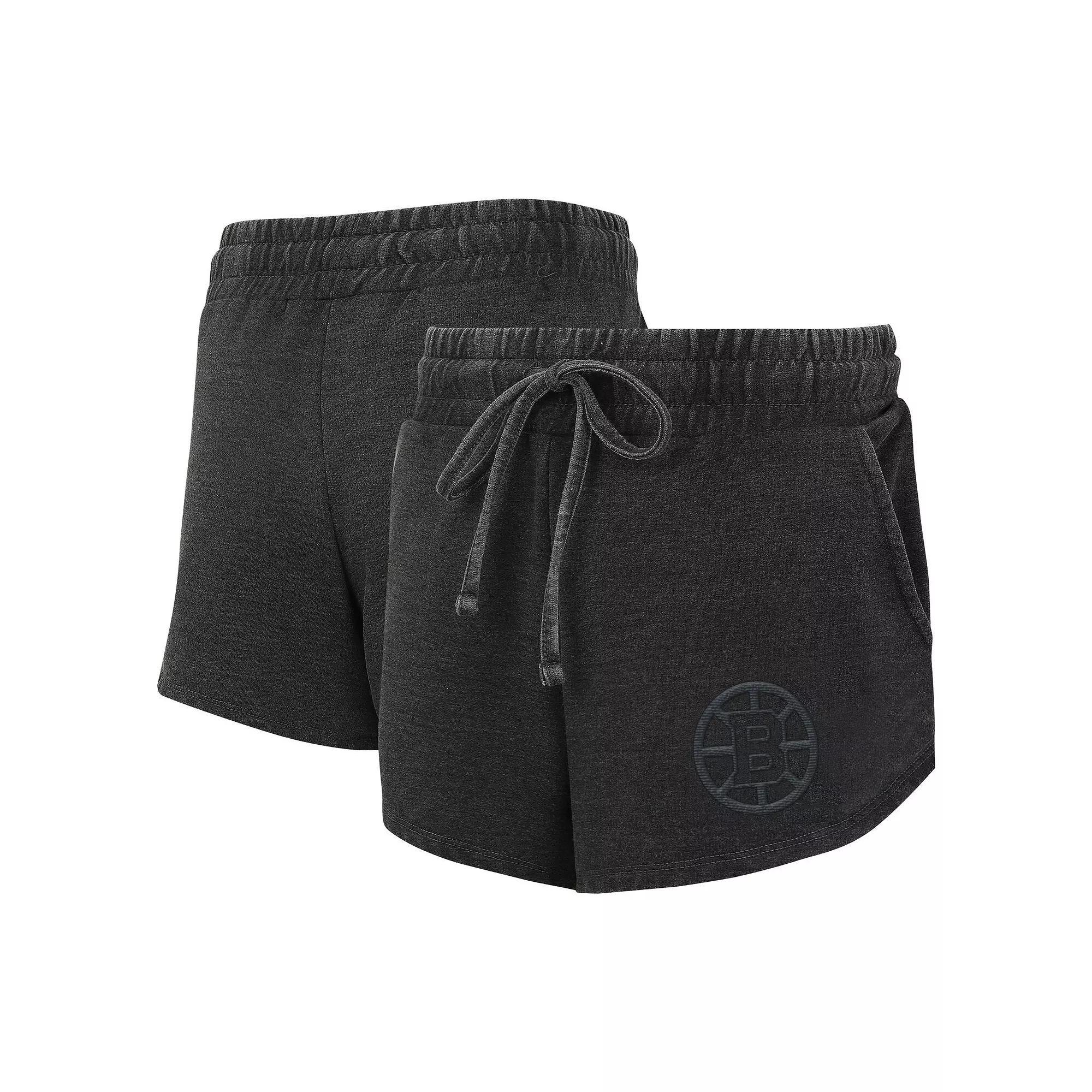 Women's Concepts Sport Charcoal Boston Bruins Volley Fleece Shorts, Size: Large Product Image