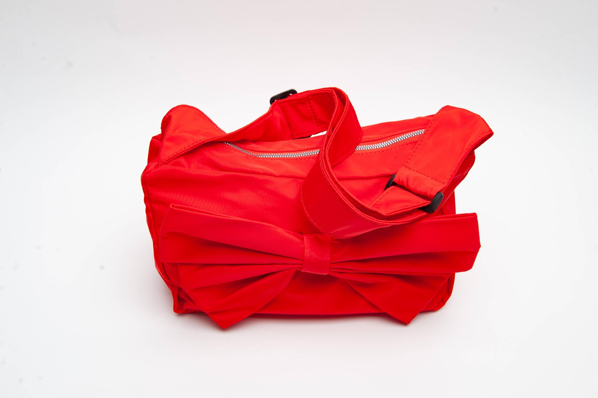 Coquette Cherry Red Bow Shoulder purse Bag Product Image
