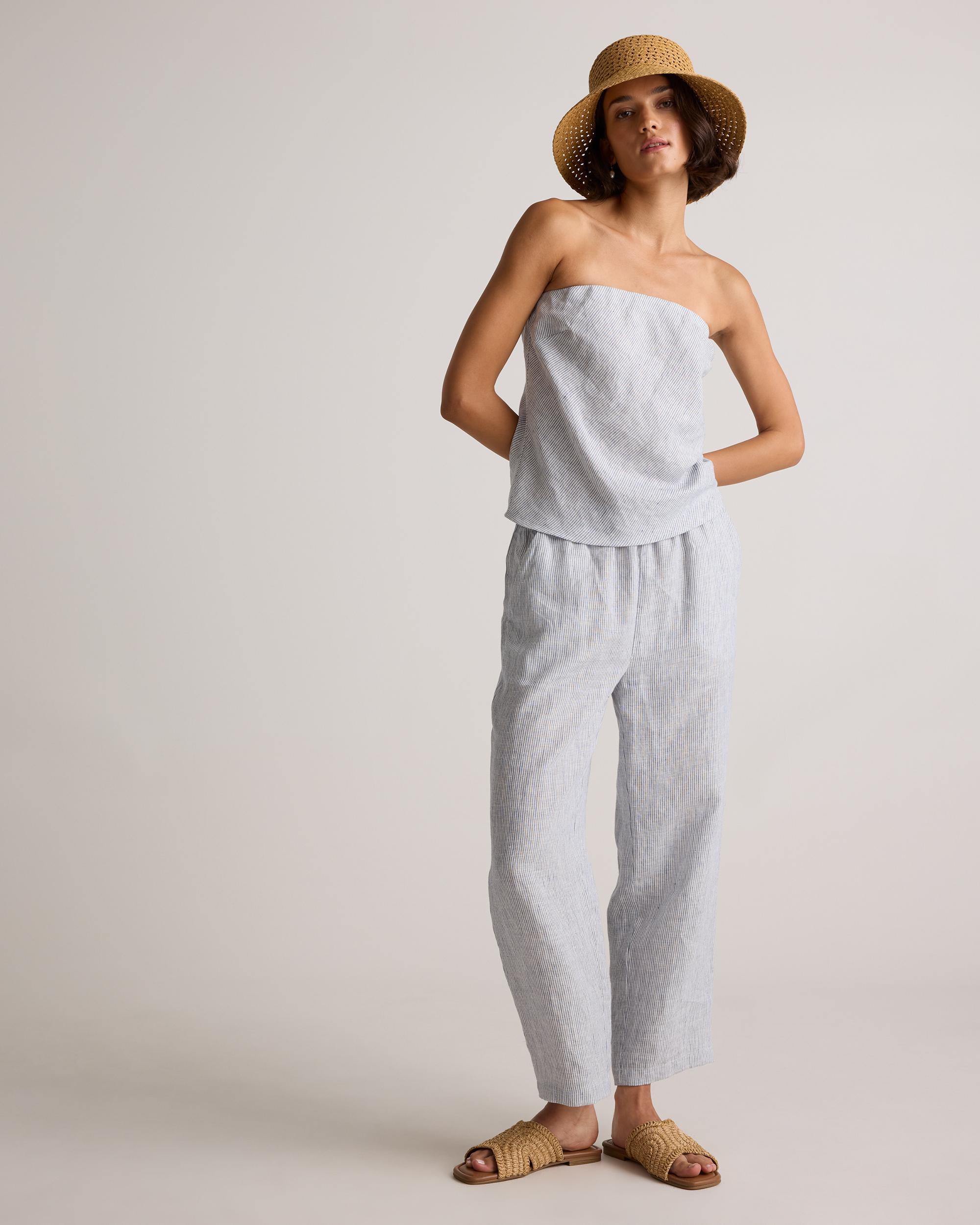 Quince | Women's 100% European Linen Strapless Top Size XL Product Image
