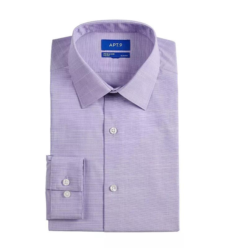 Mens Apt. 9 Premier Flex Extra-Slim Fit Dress Shirt Purple Hyacinth Fresh Product Image