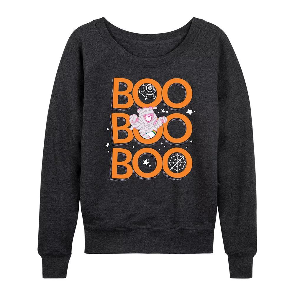 Womens Care Bears Boo Mummy Halloween French Terry Long Sleeve Tee Heather Grey Product Image