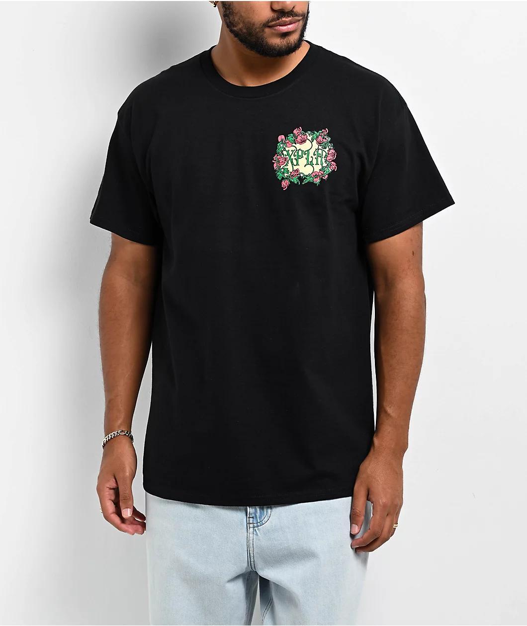 XPLR Skull Wreath Black T-Shirt Product Image