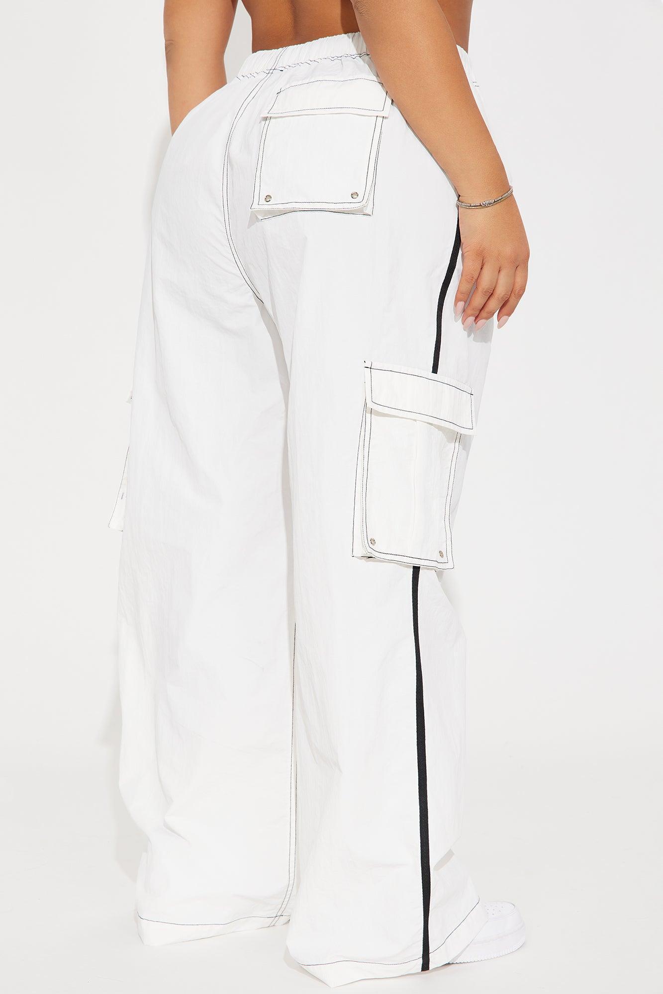 Tokyo Windbreaker Track Pant - White Product Image