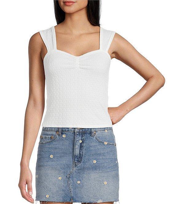 Moa Moa Sweetheart Neck Cinch Front Tank Top Product Image